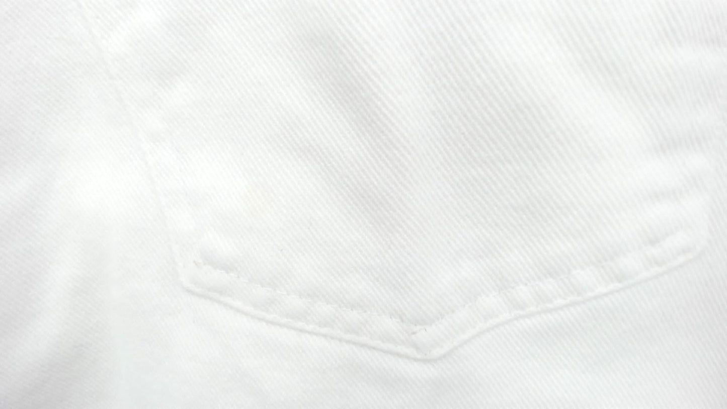 90s American Weekend White Cotton Shorts High Waisted Button Fly Large L