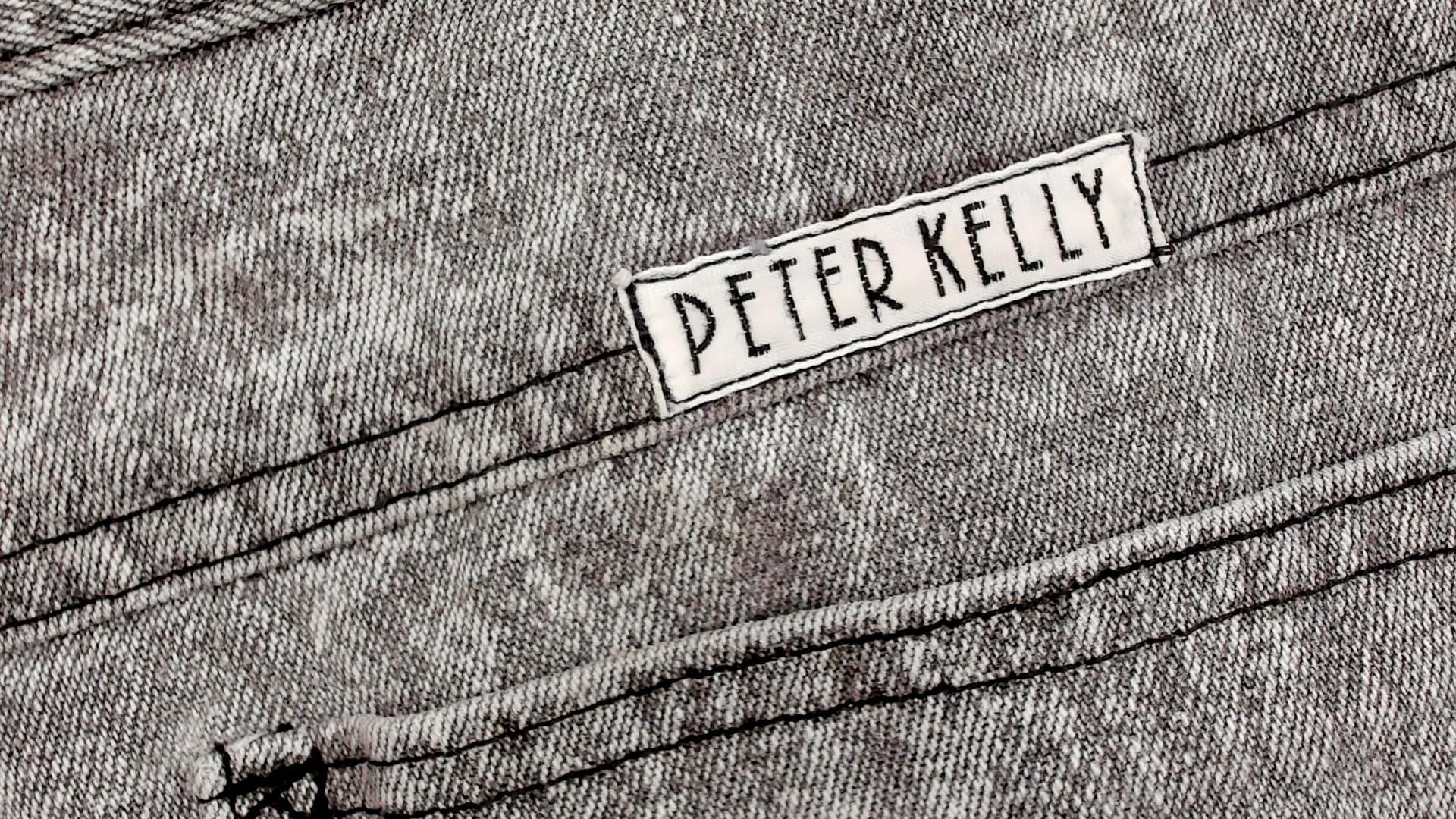 90s Peter Kelly Lee High Waisted Jeans Grey Acid Wash Cropped Ankle 31