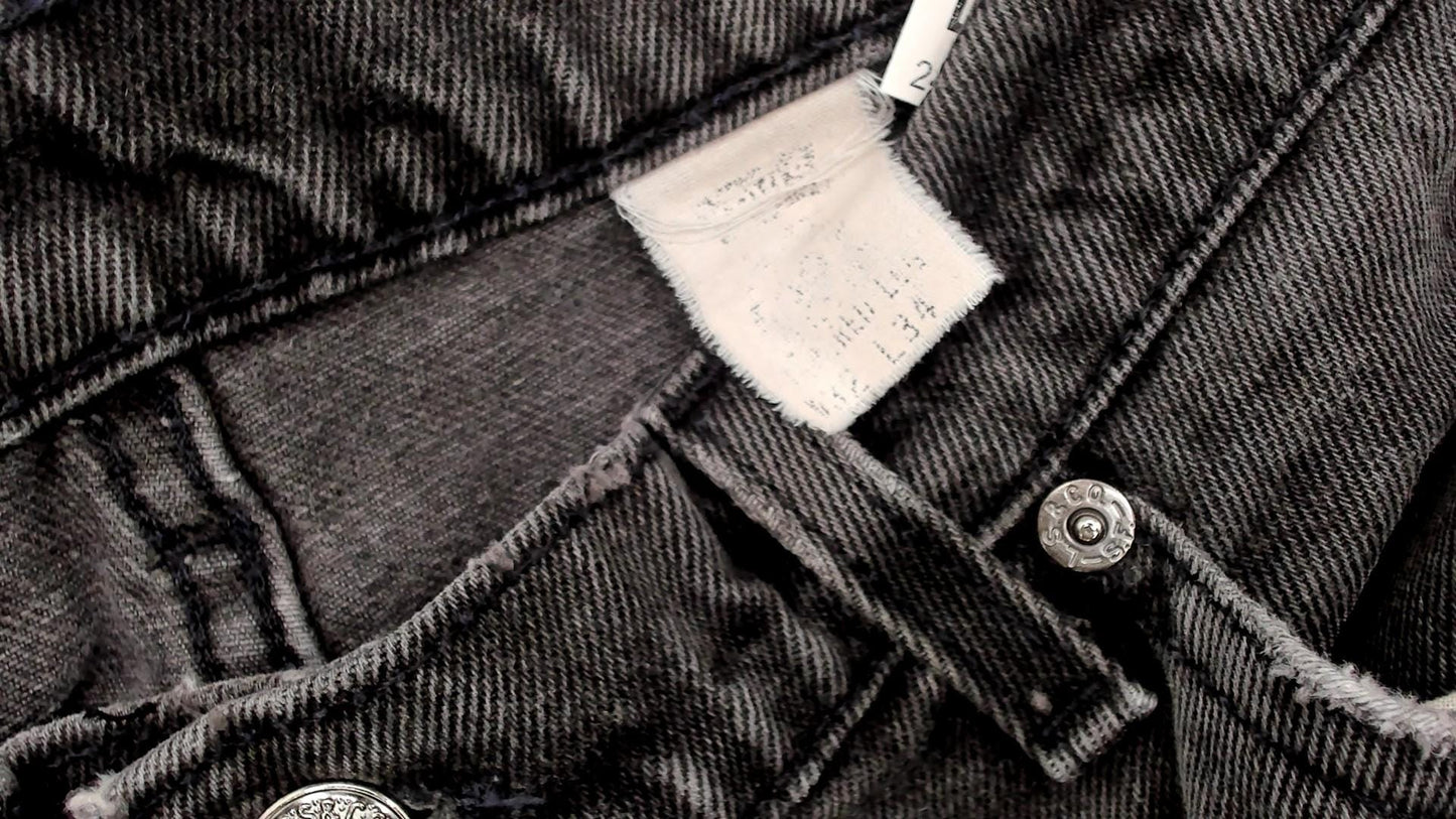 90s Levi's 560 High Waist Jeans Black Denim Faded Charcoal Large L