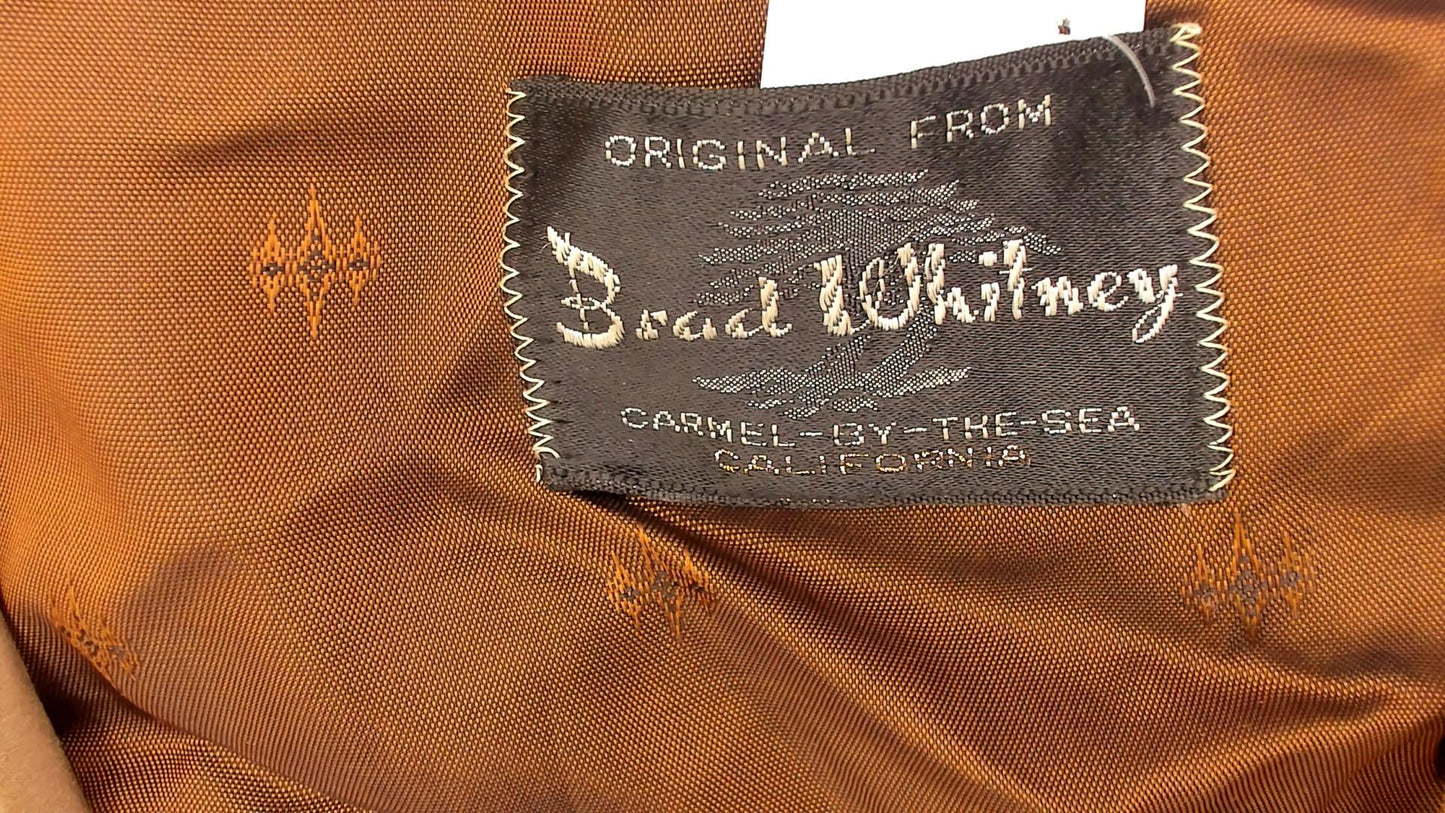 70s Brad Whitney Brown Wool Cardigan V-Neck Button Front Large L