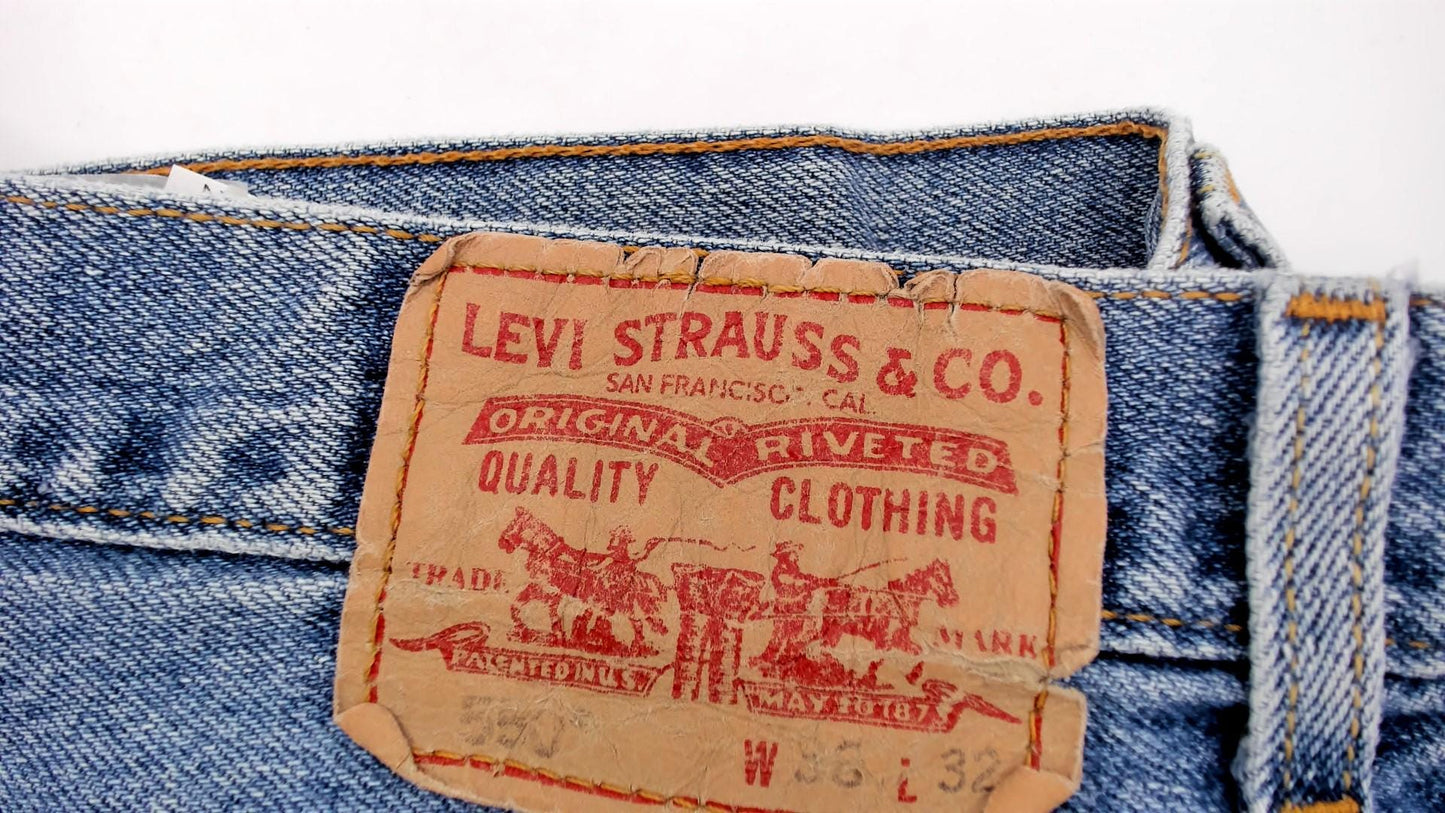 Levi's 550 Y2K Light Wash High Rise Straight Leg Jeans 36x32