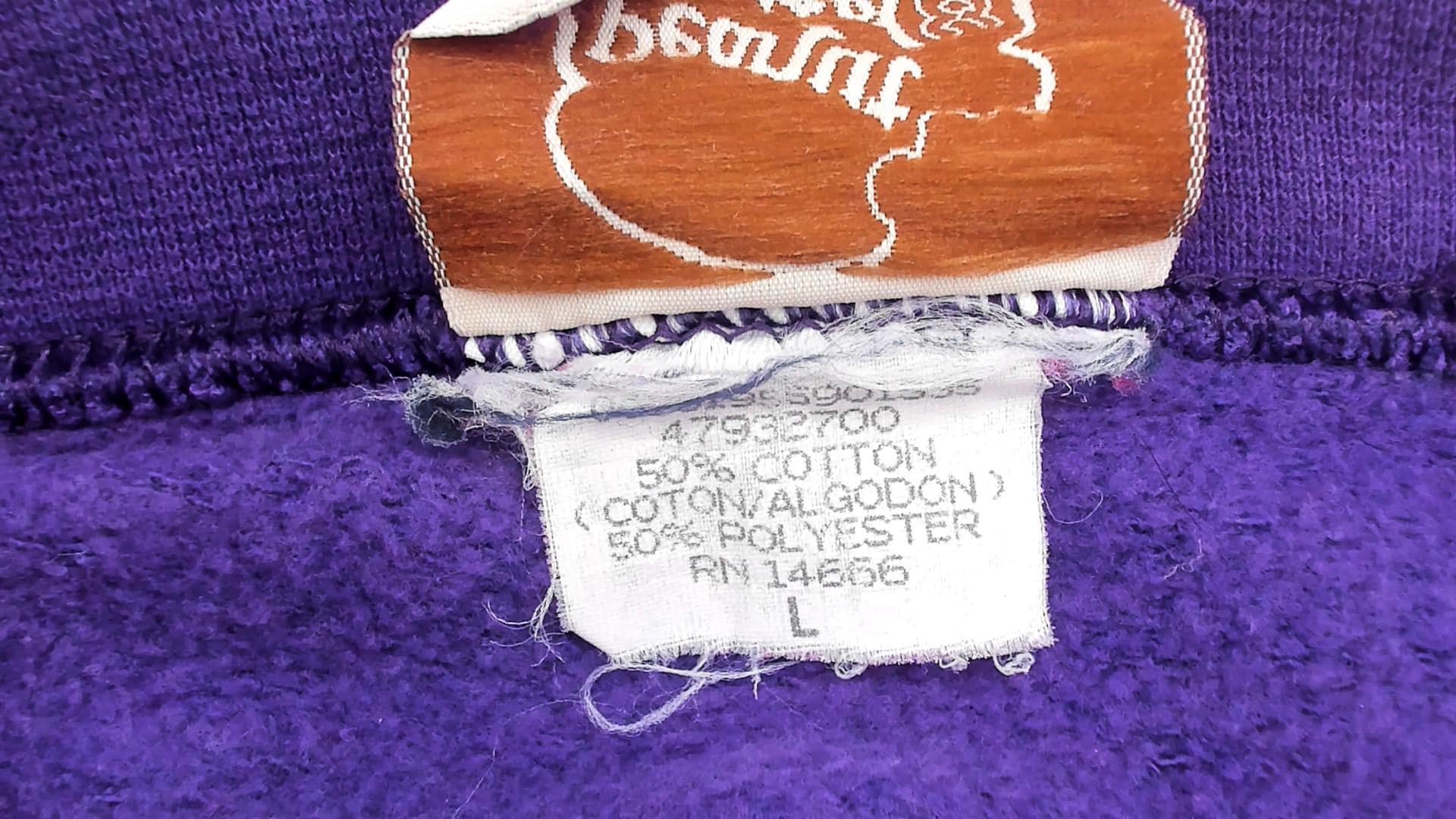 90s Peanut Butter and Jelly Purple Sweatshirt Three Wise Men Embroidered Large L