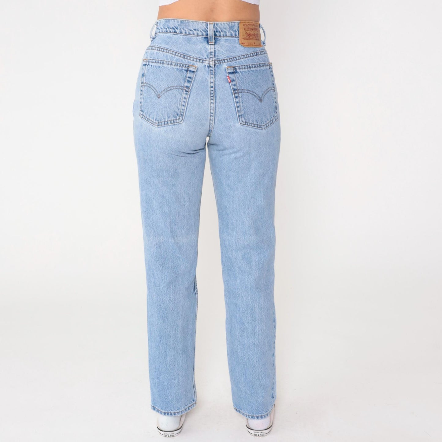 Levi's 521 90s Light Wash High Waisted Straight Leg Jeans Medium
