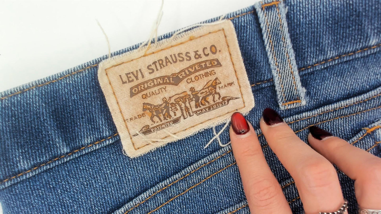 80s Levi's Distressed Straight Leg Jeans Medium Blue Denim XXL