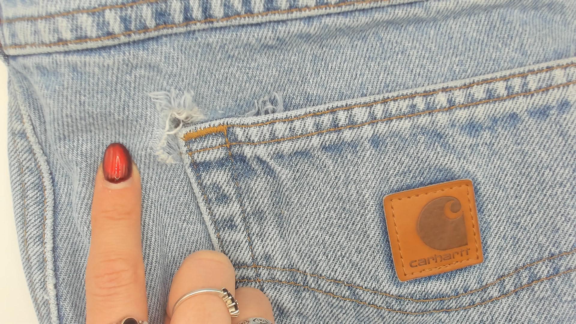 90s Carhartt Light Wash Denim Straight Leg Jeans 34x36 Large