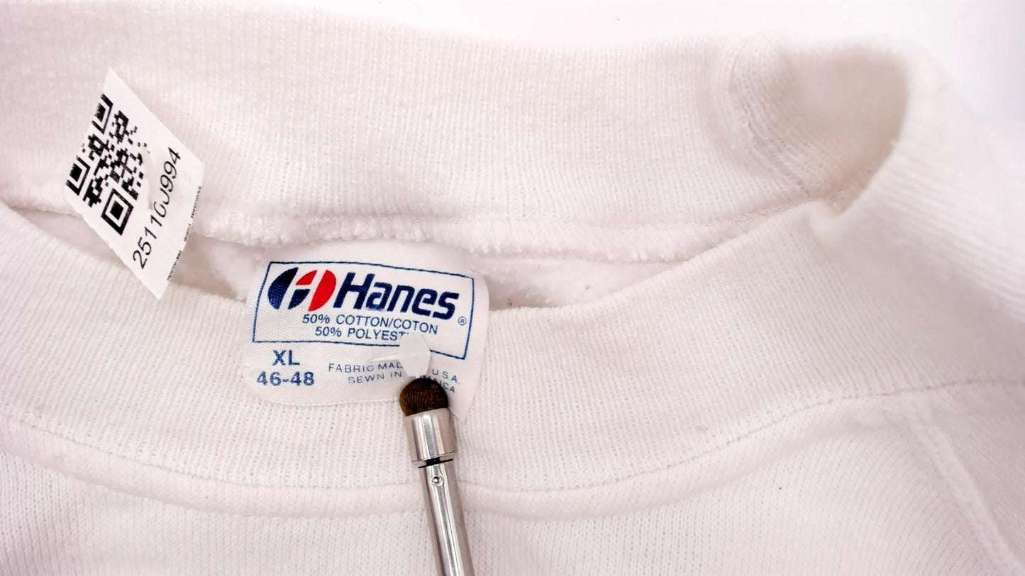 90s Steamboat Mountain Hanes Sweatshirt White Raglan Graphic XL