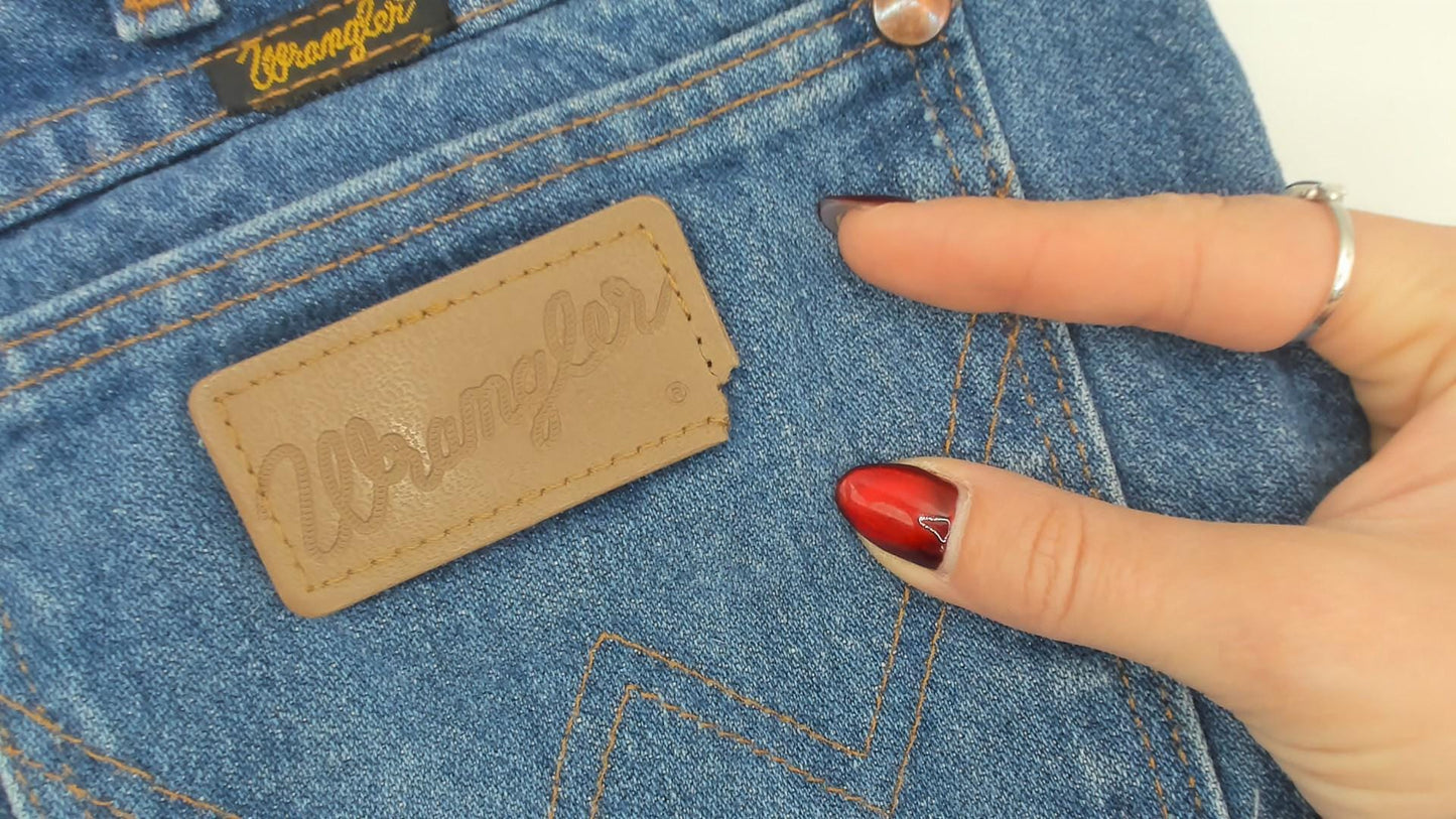 Wrangler 90s High Waisted Denim Cutoff Shorts Light Wash Cotton Large L