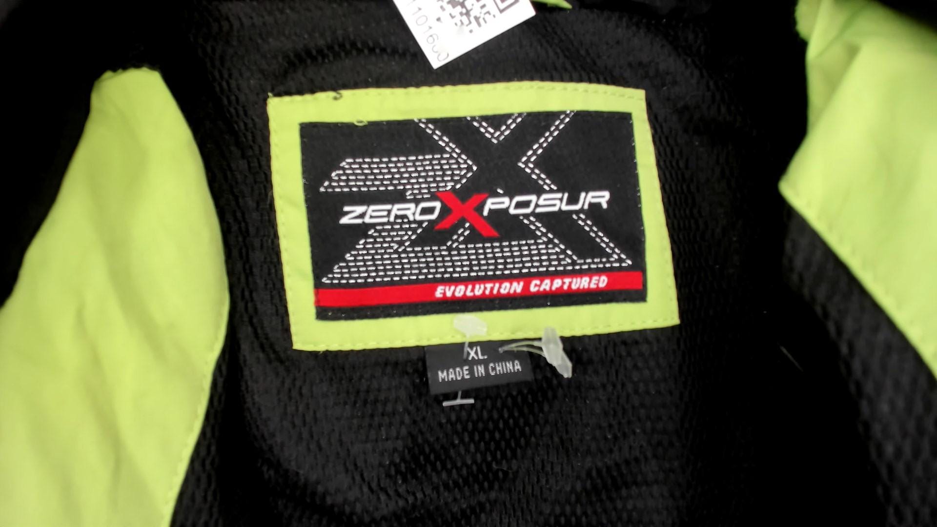 Y2K Zero Xposur Lime Green Colorblock Ski Jacket Hooded Puffer Extra Large