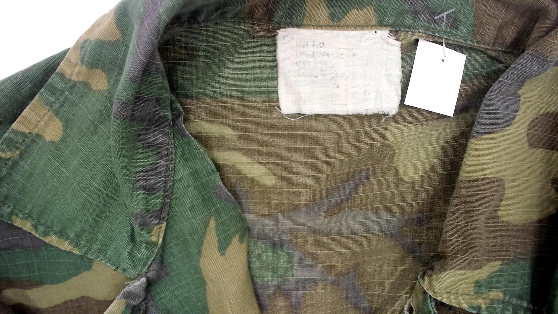 90s Woodland Camo Jacket Military Field Green Brown Utility Medium