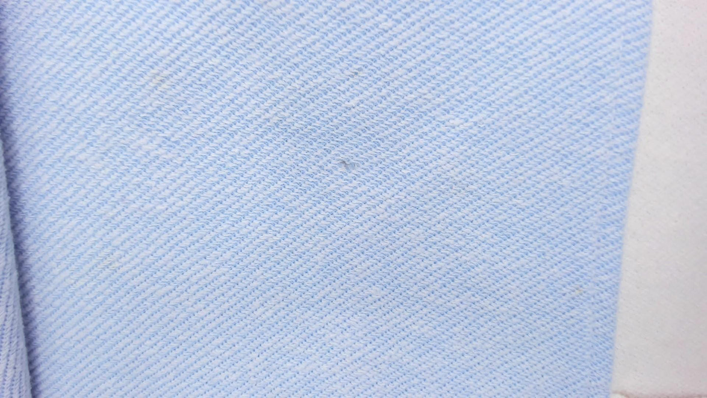 90s Willy Dee Light Blue Colourblock Sweatshirt Crew Neck Small S