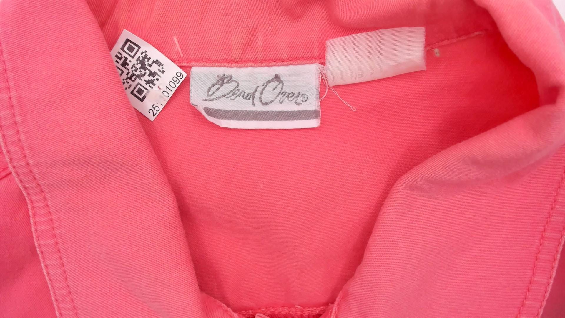90s Bend Over Pink Denim Vest Button Front Pointed Collar Extra Large XL