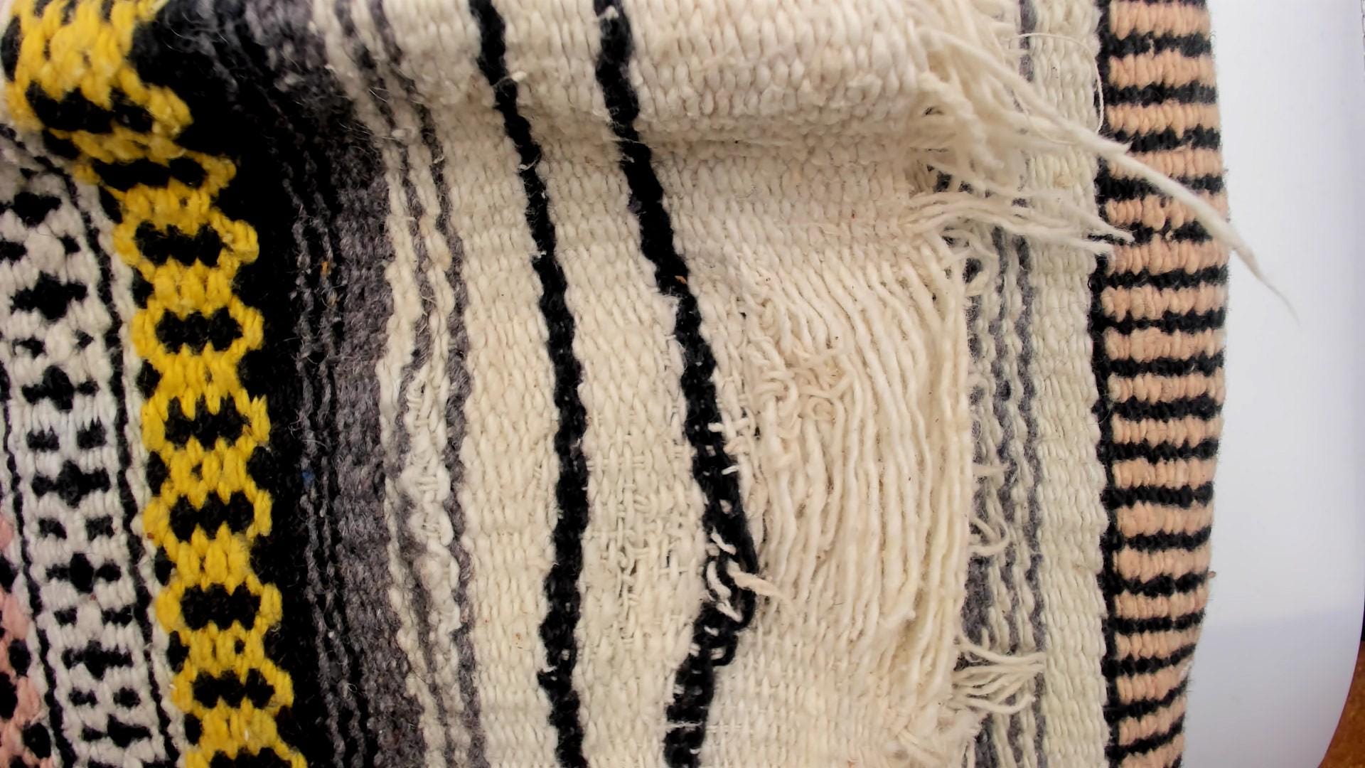 70s Mexican Serape Woven Vest Multicolor Striped Southwest Cap Sleeve Small