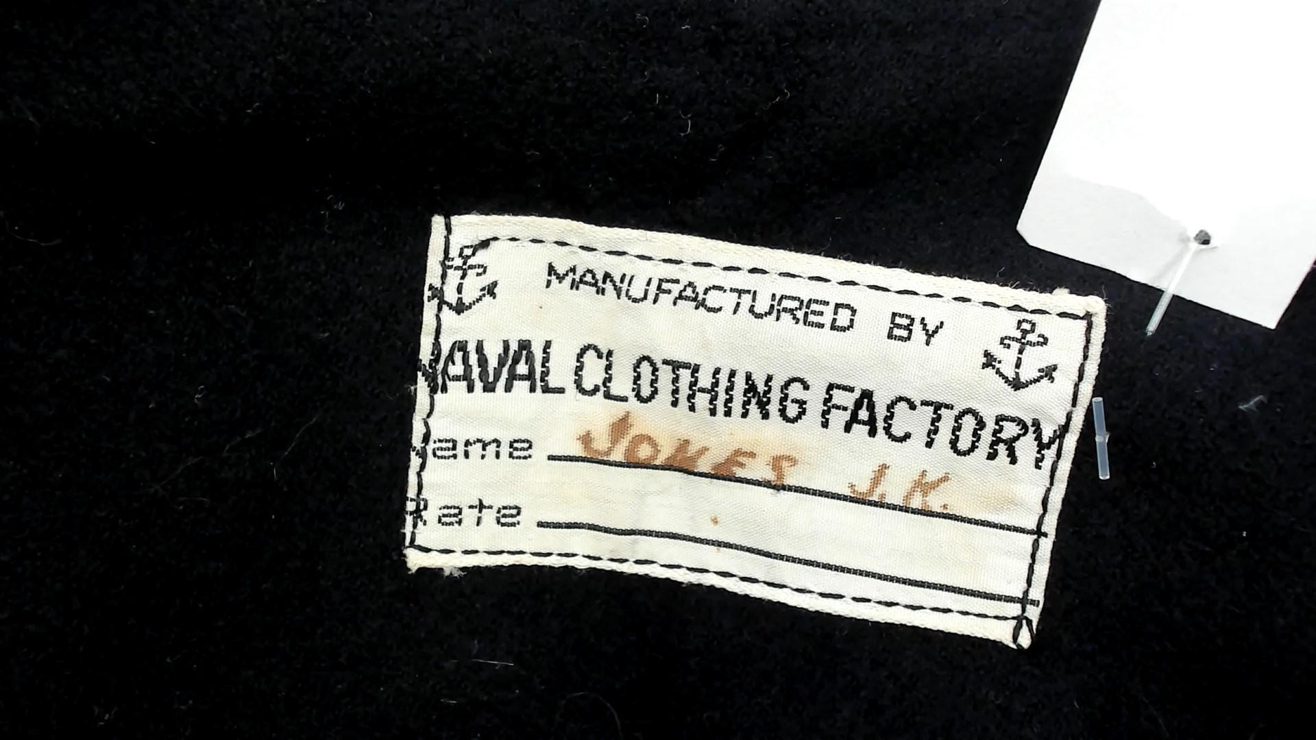 1940s Naval Clothing Factory Wool Military Shirt Dark Blue Petty Officer XS