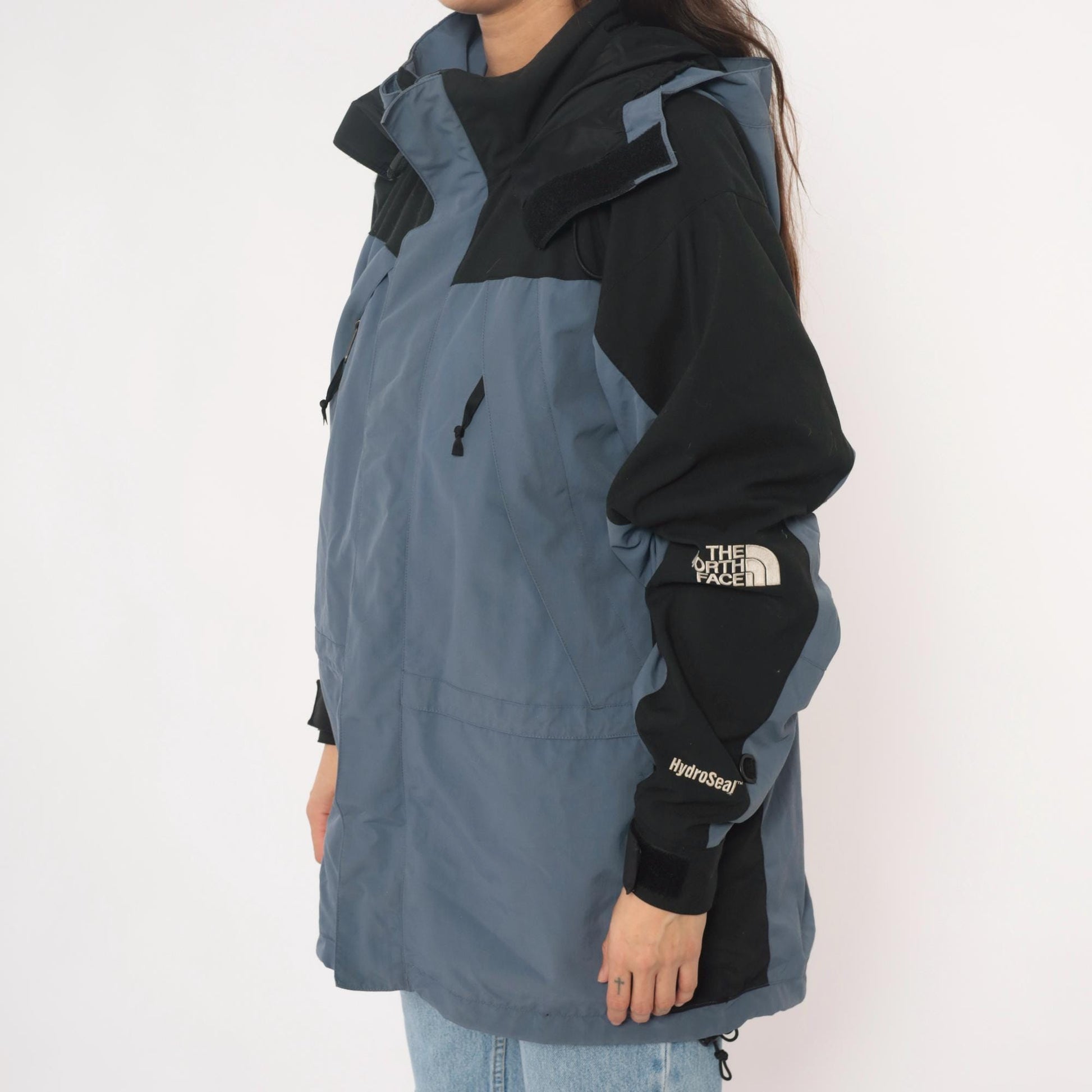 The North Face 90s Colorblock Hooded Windbreaker HydroSeal Nylon Jacket Large L