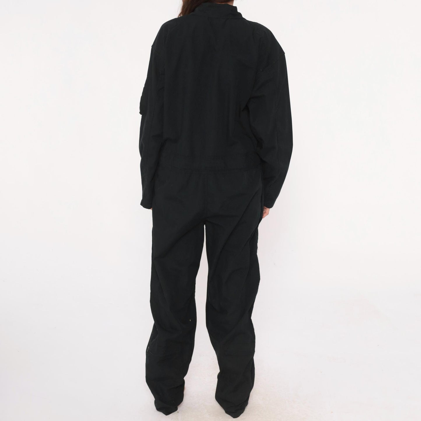 Y2K Black Roth Co Coveralls Zip Front Utilitarian Jumpsuit Medium M