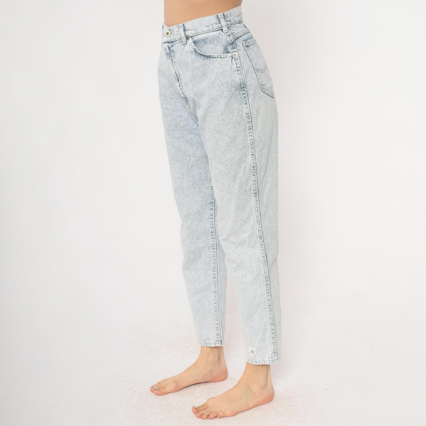 90s Lee Light Wash High Waisted Straight Leg Mom Jeans Small
