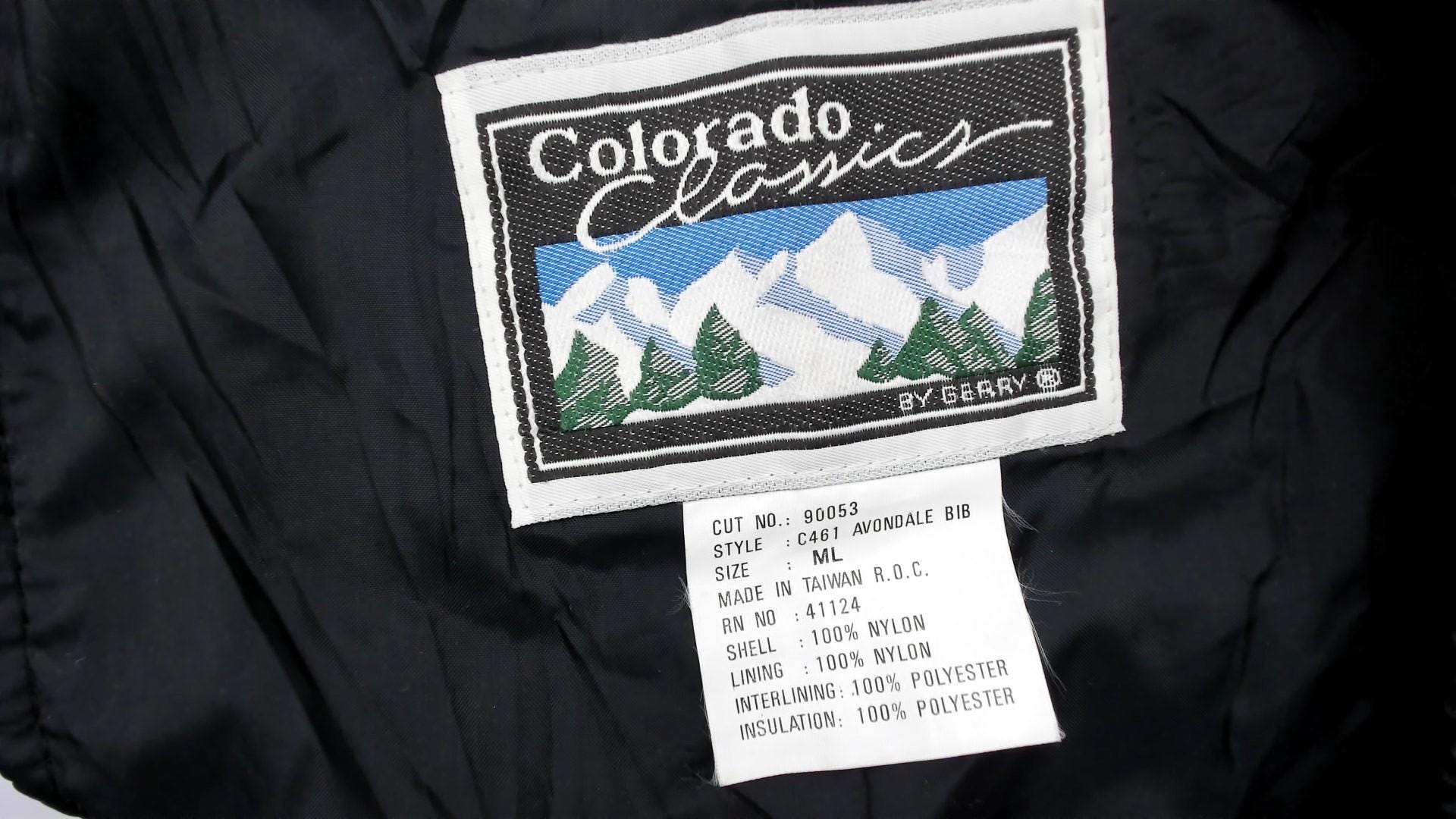 90s Colorado Classics Black Ski Overalls Insulated Snow Pants Small S