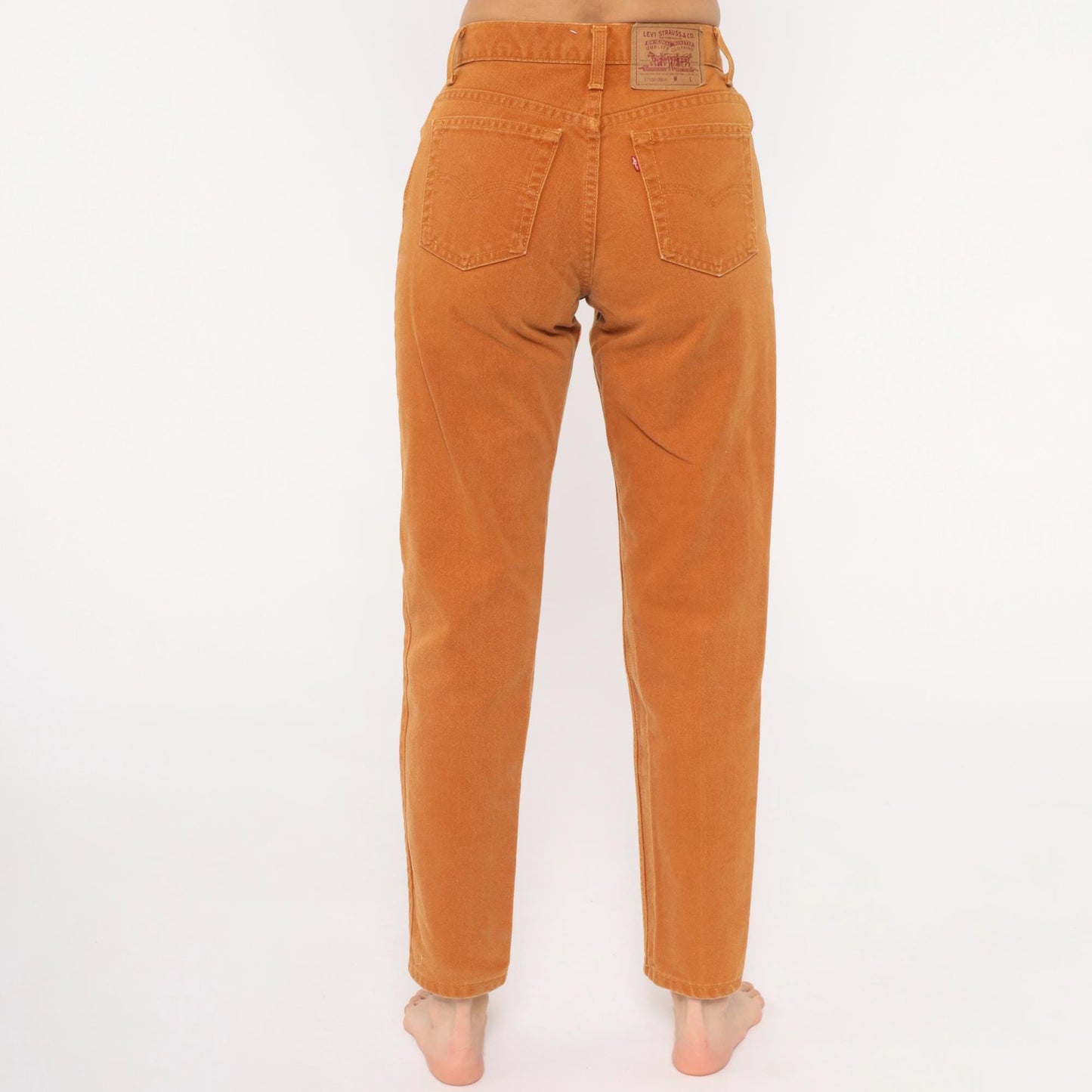 90s Levi's High Waisted Mom Jeans Mustard Caramel Straight Leg Small S