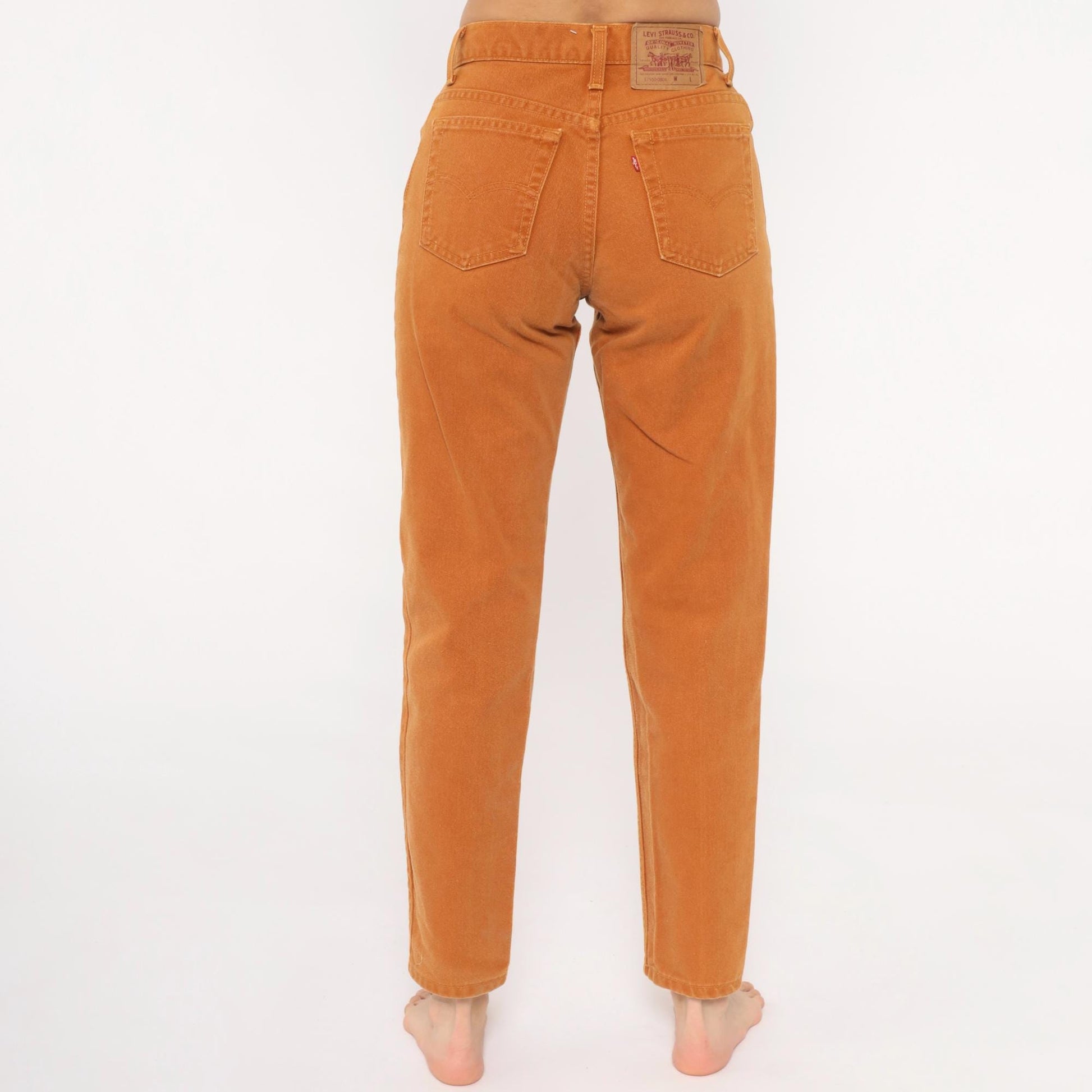 90s Levi's High Waisted Mom Jeans Mustard Caramel Straight Leg Small S