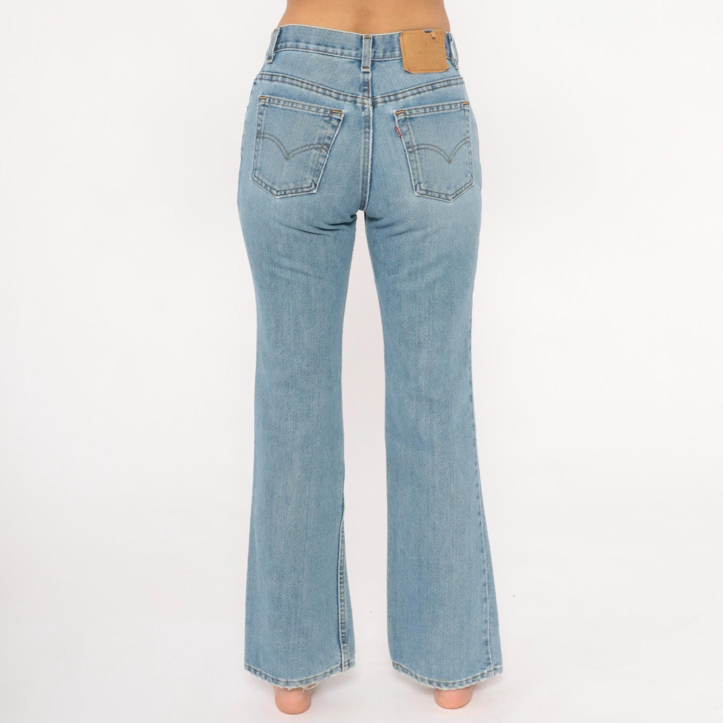 90s Levis 517 Boot Cut Jeans Light Wash Denim Low Rise Flare Small S