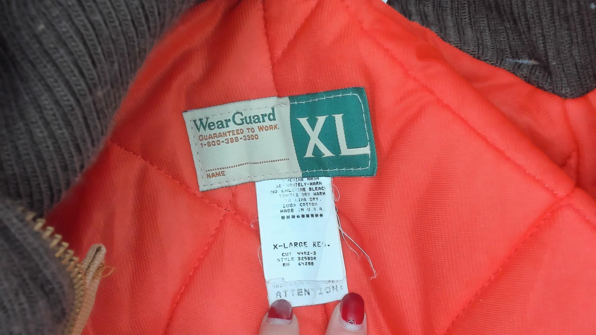 90s Wear Guard Duck Canvas Coveralls Tan Quilted Lined Workwear Extra Large XL