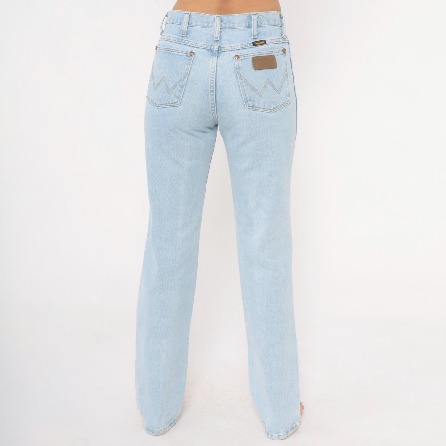 90s Wrangler Light Wash Straight Leg High Rise Jeans 31x34