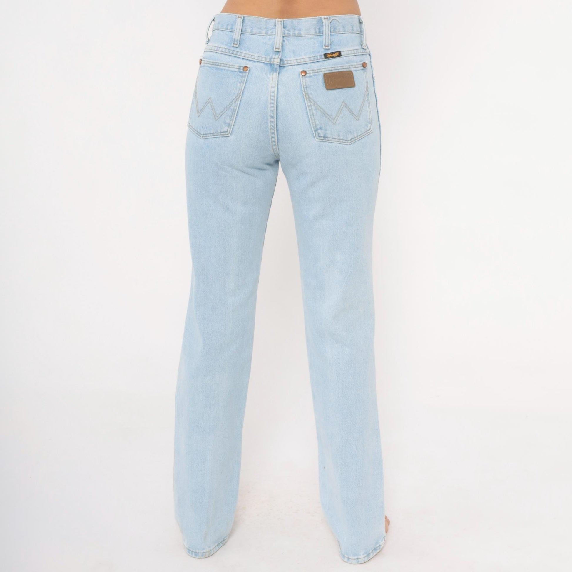 90s Wrangler Light Wash Straight Leg High Rise Jeans 31x34