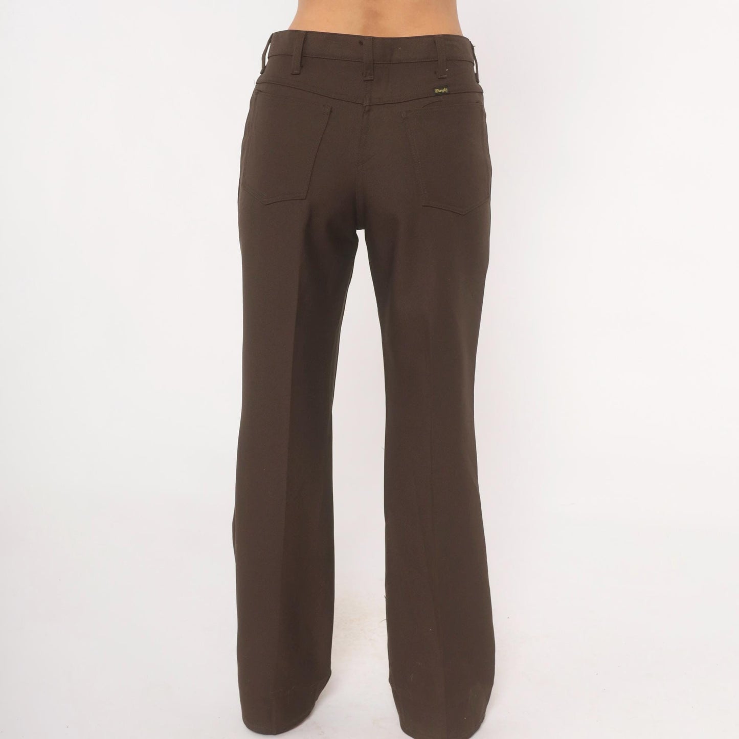 70s Wrangler Brown Straight Leg Trousers High Waist Western Five Pocket 32x32