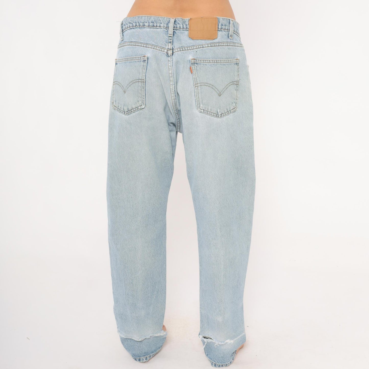 Levi's 505 Light Wash Jeans 2000s Straight Leg Denim Cotton W36 L30