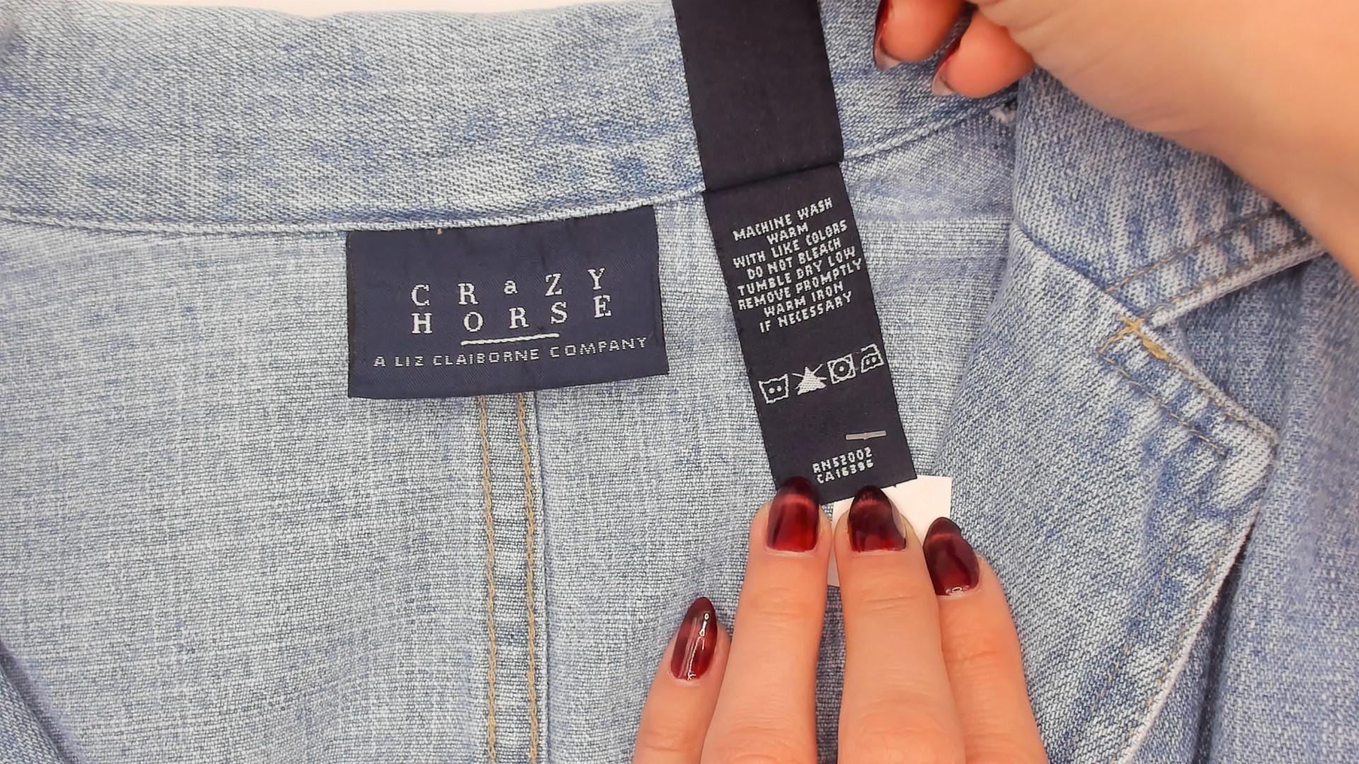 2000s Crazy Horse Light Wash Denim Blazer Notched Lapel Cotton Medium M