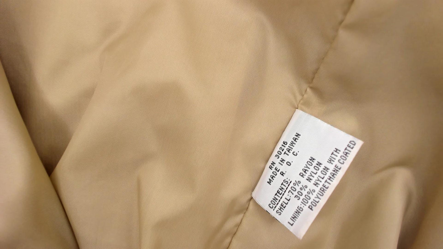 90s Diana Marco Gold Metallic Hooded Parka Windbreaker Large L