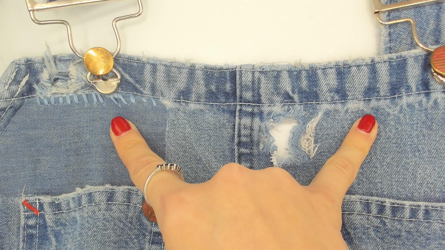90s Light Wash Denim Bib Overalls Baggy Carpenter Distressed Plus Size XXL