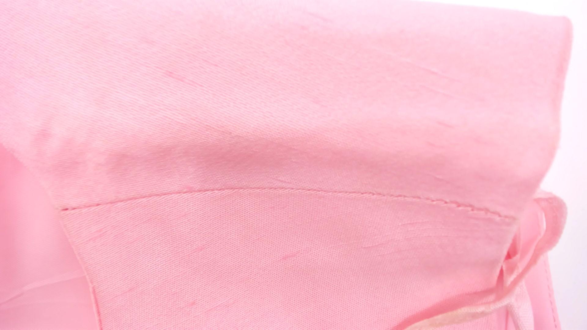 60s Pink Sleeveless Duster Vest Knee-Length Open Front Mod Small S