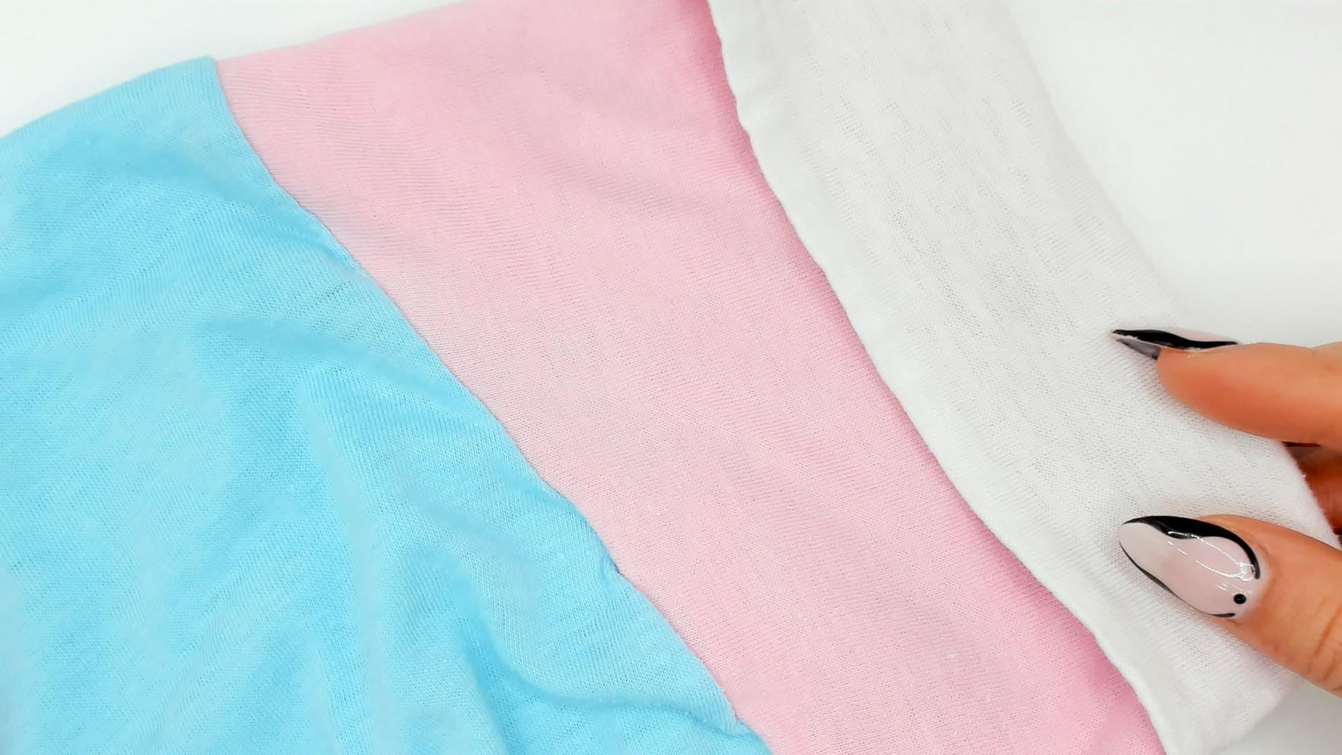 80s Puerto Rico Beach Club Colorblock Tee Baby Blue Pink Graphic Medium