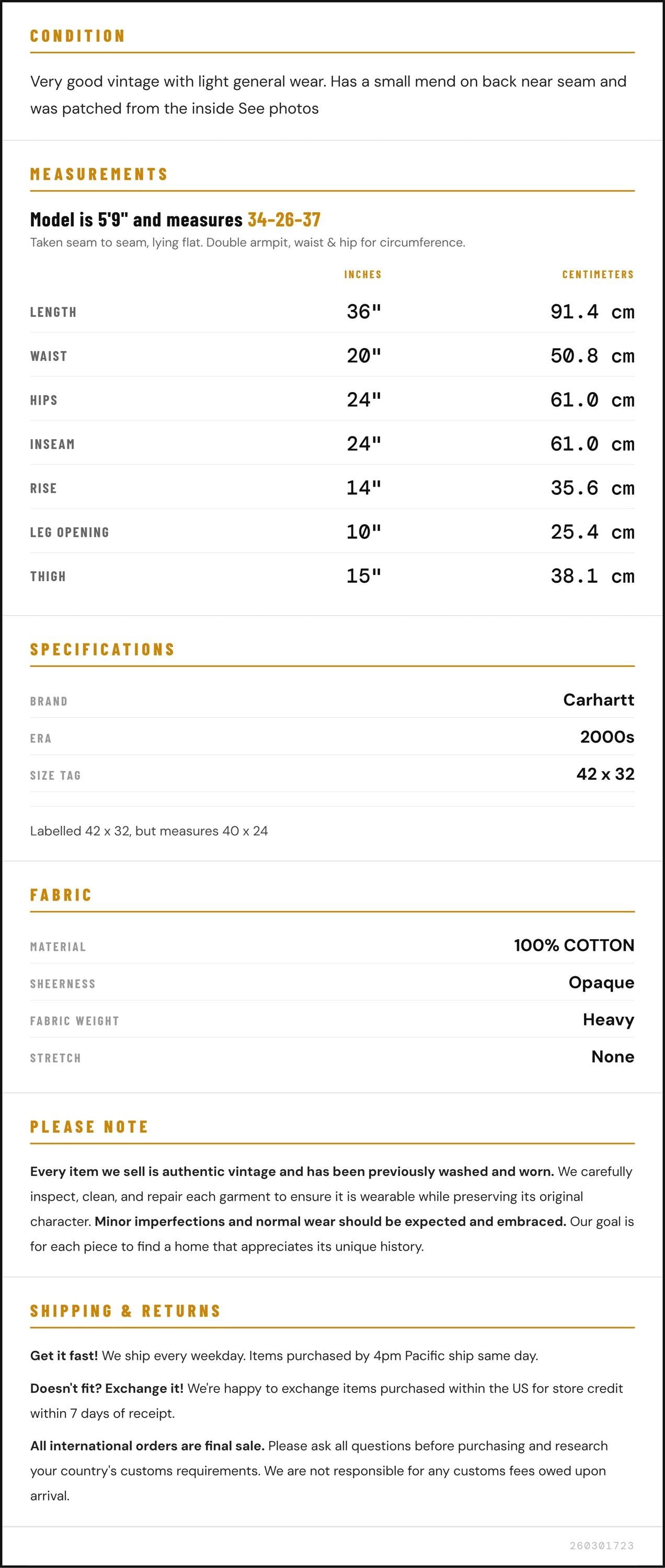 Carhartt Double Knee Carpenter Pants Tan Canvas Heavy Duty XXL