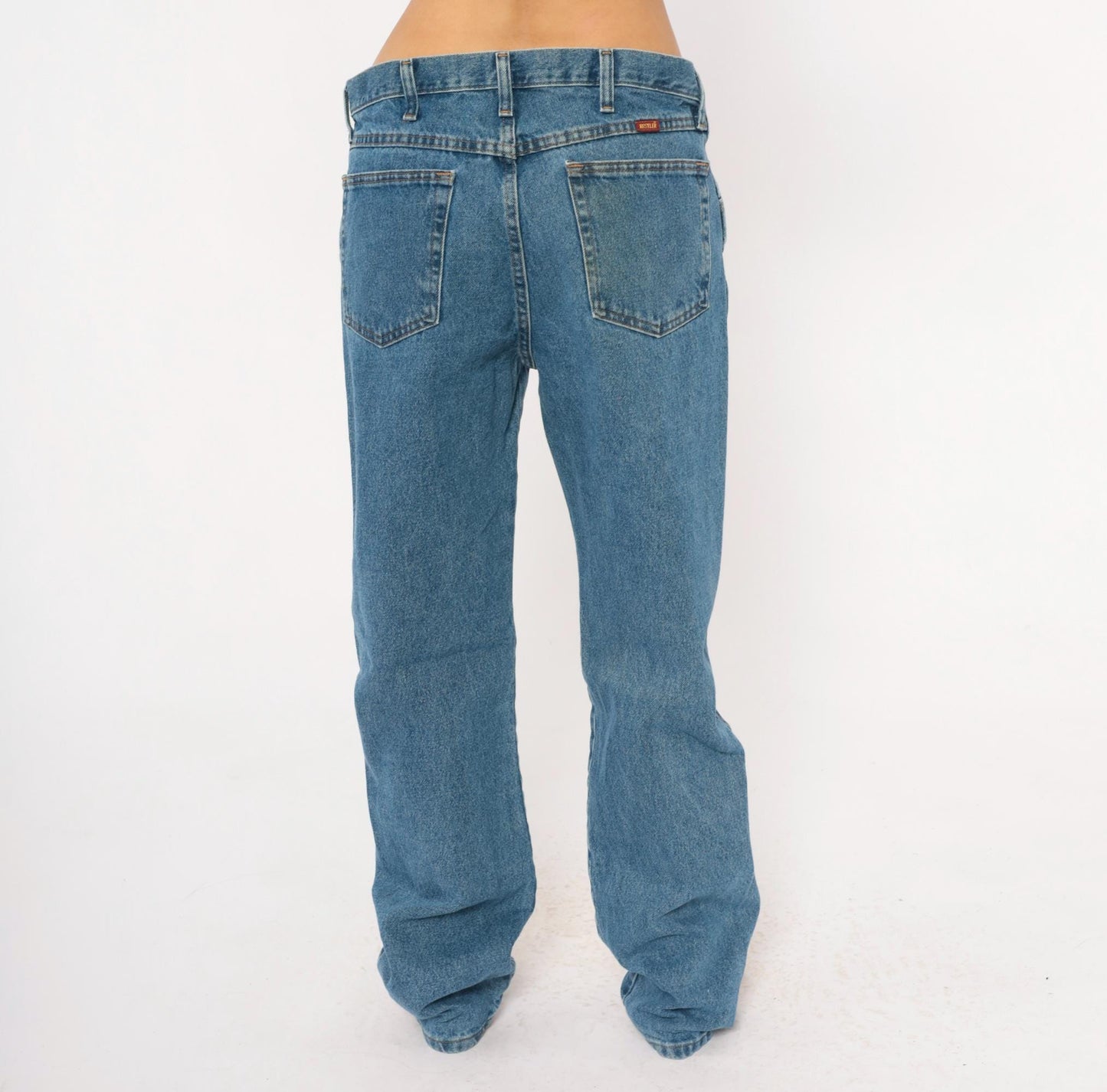 Rustler Straight Leg Jeans 2000s Medium Wash Cotton Denim Large L