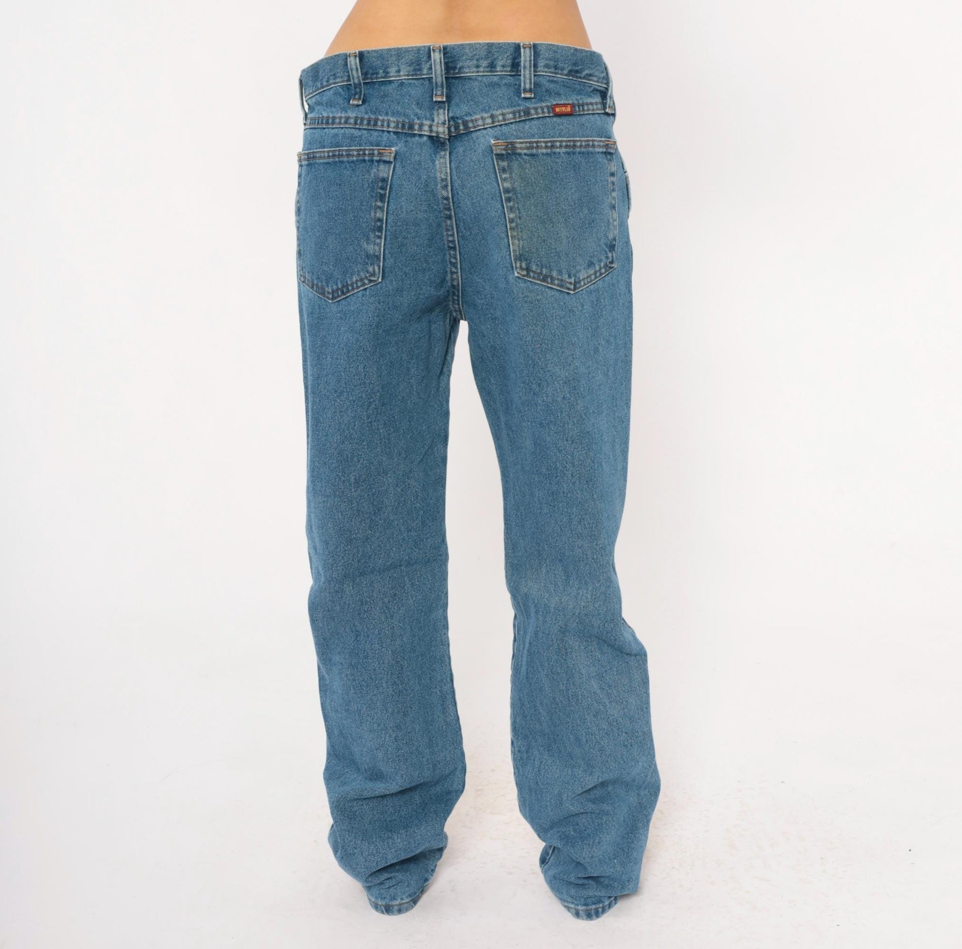 Rustler Straight Leg Jeans 2000s Medium Wash Cotton Denim Large L