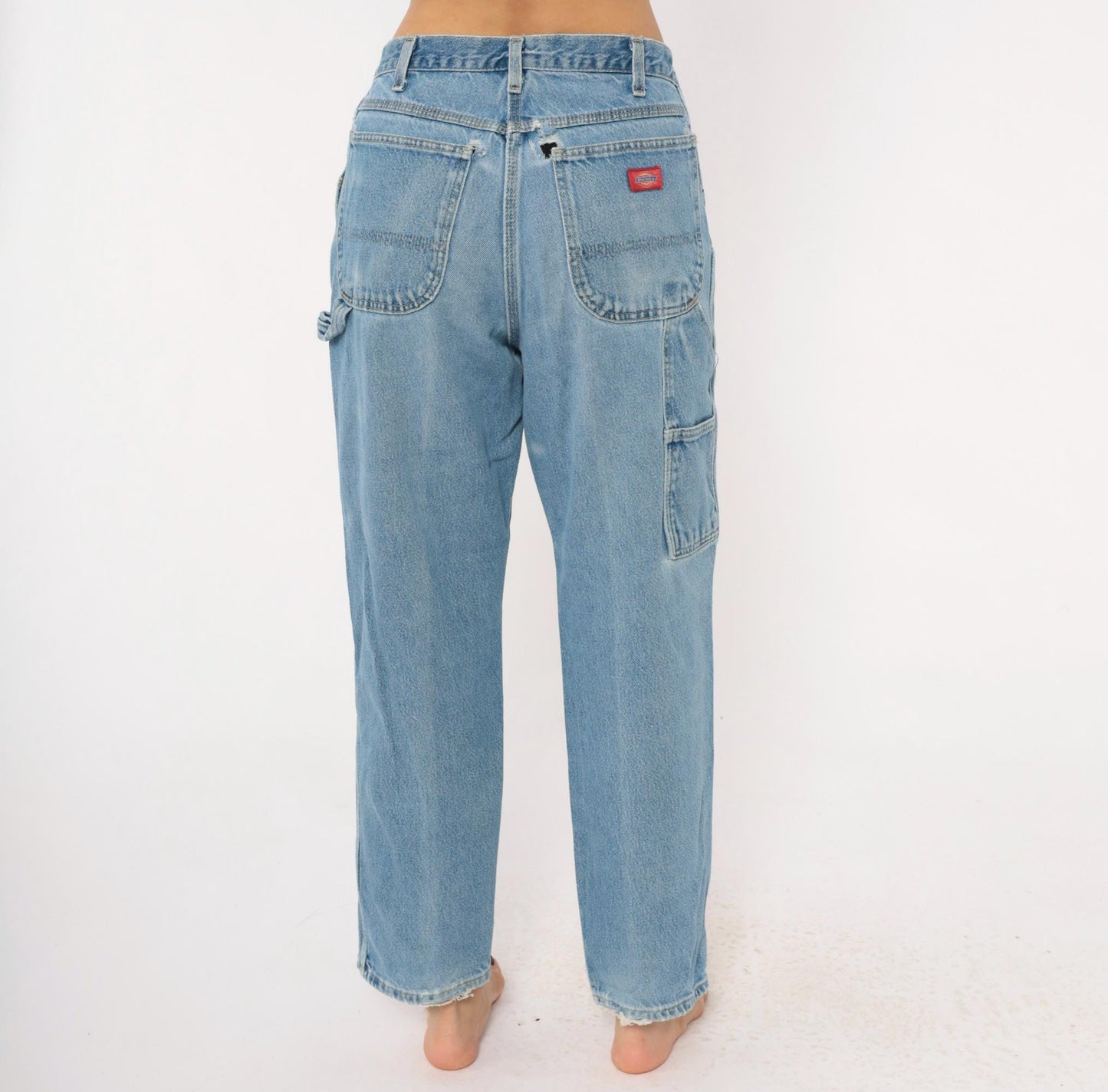 Dickies Carpenter Jeans 2000s Light Wash Straight Leg Workwear Denim Medium M