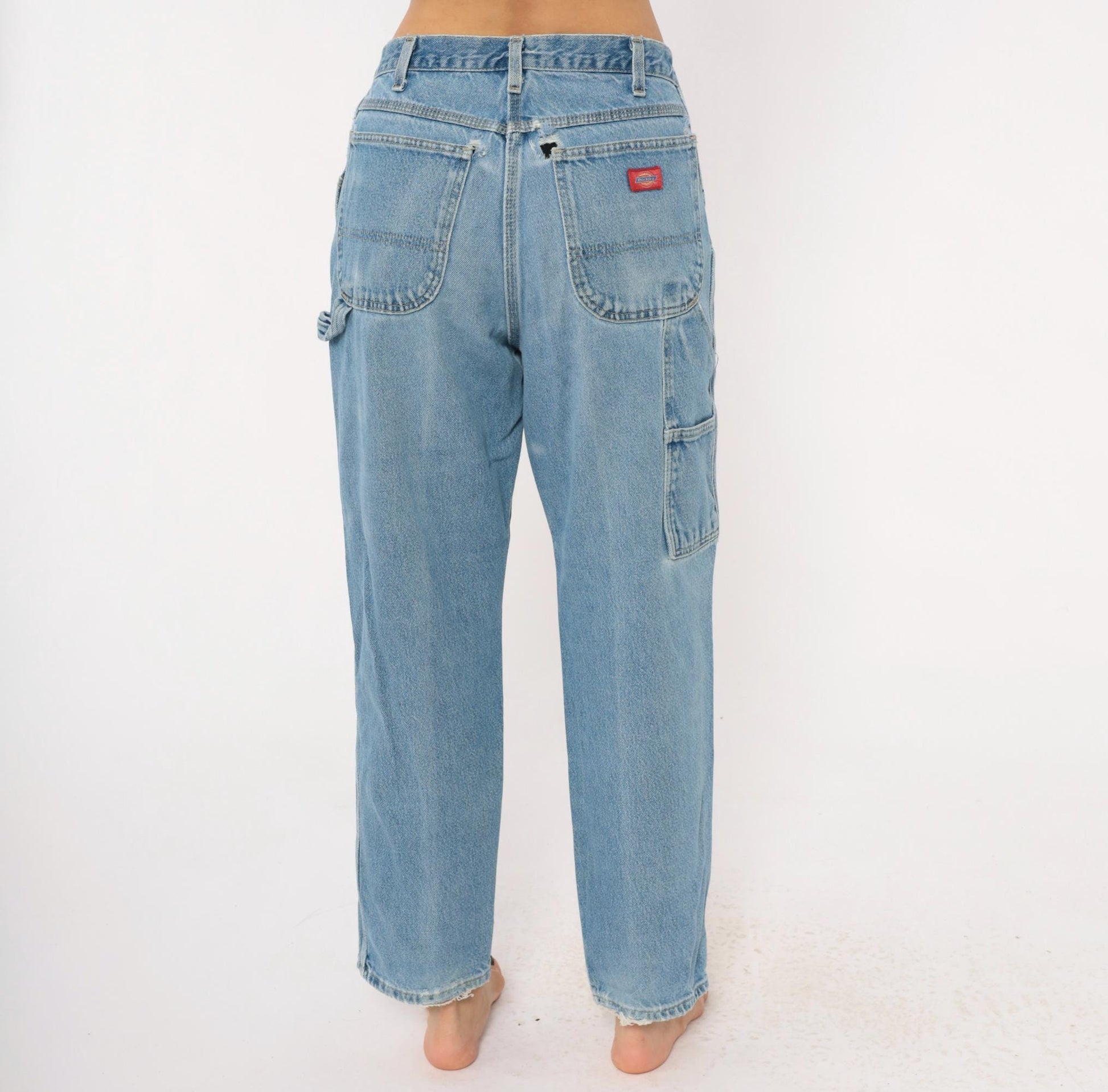 Dickies Carpenter Jeans 2000s Light Wash Straight Leg Workwear Denim Medium M