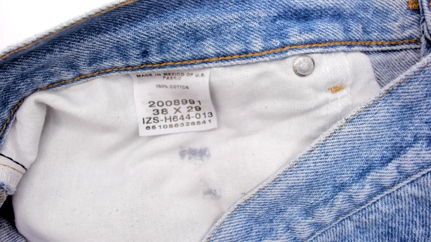 2000s Wrangler Light Wash Straight Leg Jeans Cotton Stonewash Blue Extra Large