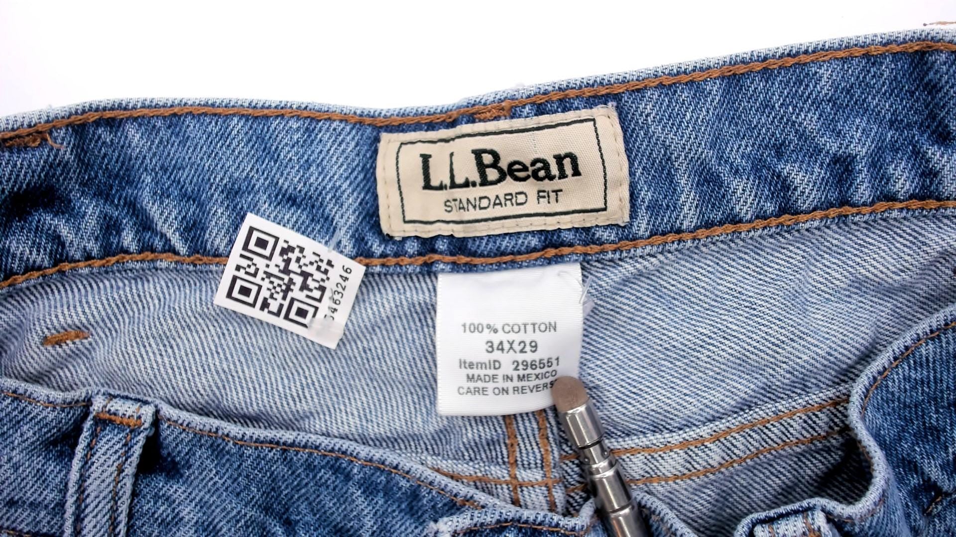 L.L. Bean Straight Leg Jeans 2000s Medium Wash Denim Cotton Blue Relaxed Fit 34x29