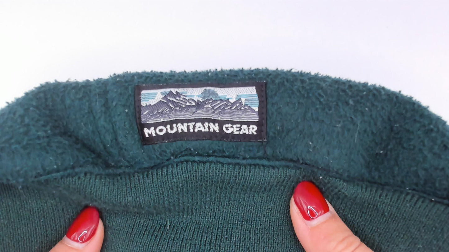 90s Mountain Gear Forest Green Quarter Zip Fleece Pullover Mens Medium