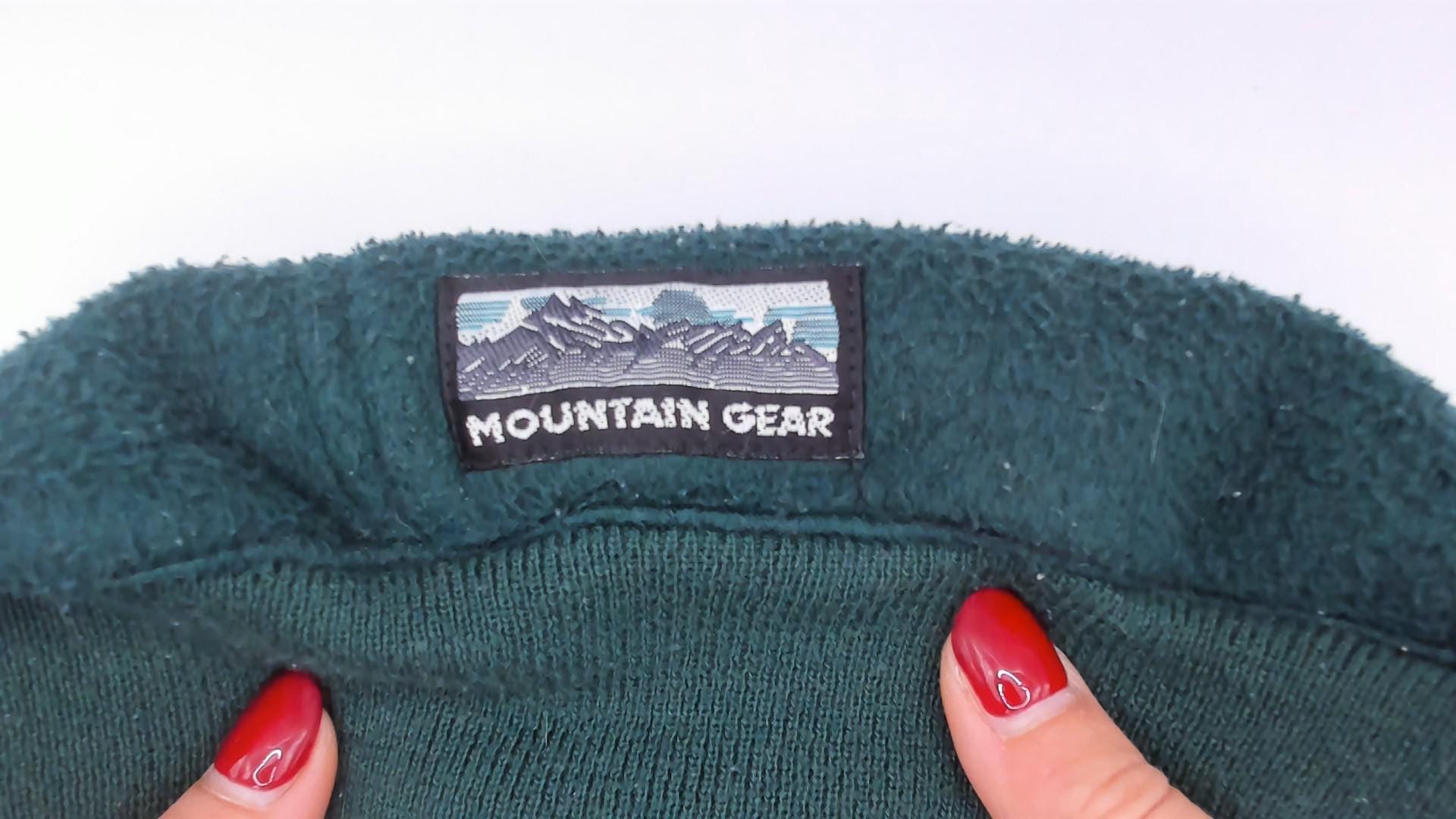 90s Mountain Gear Forest Green Quarter Zip Fleece Pullover Mens Medium
