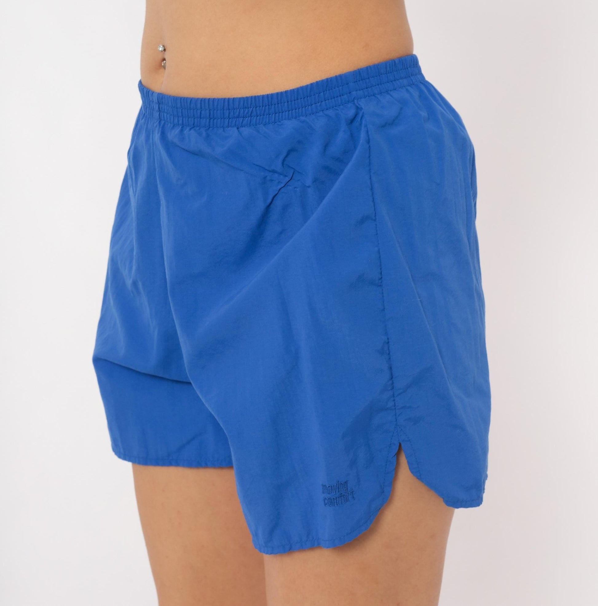 80s Moving Comfort Cobalt Running Shorts Nylon Athletic Small