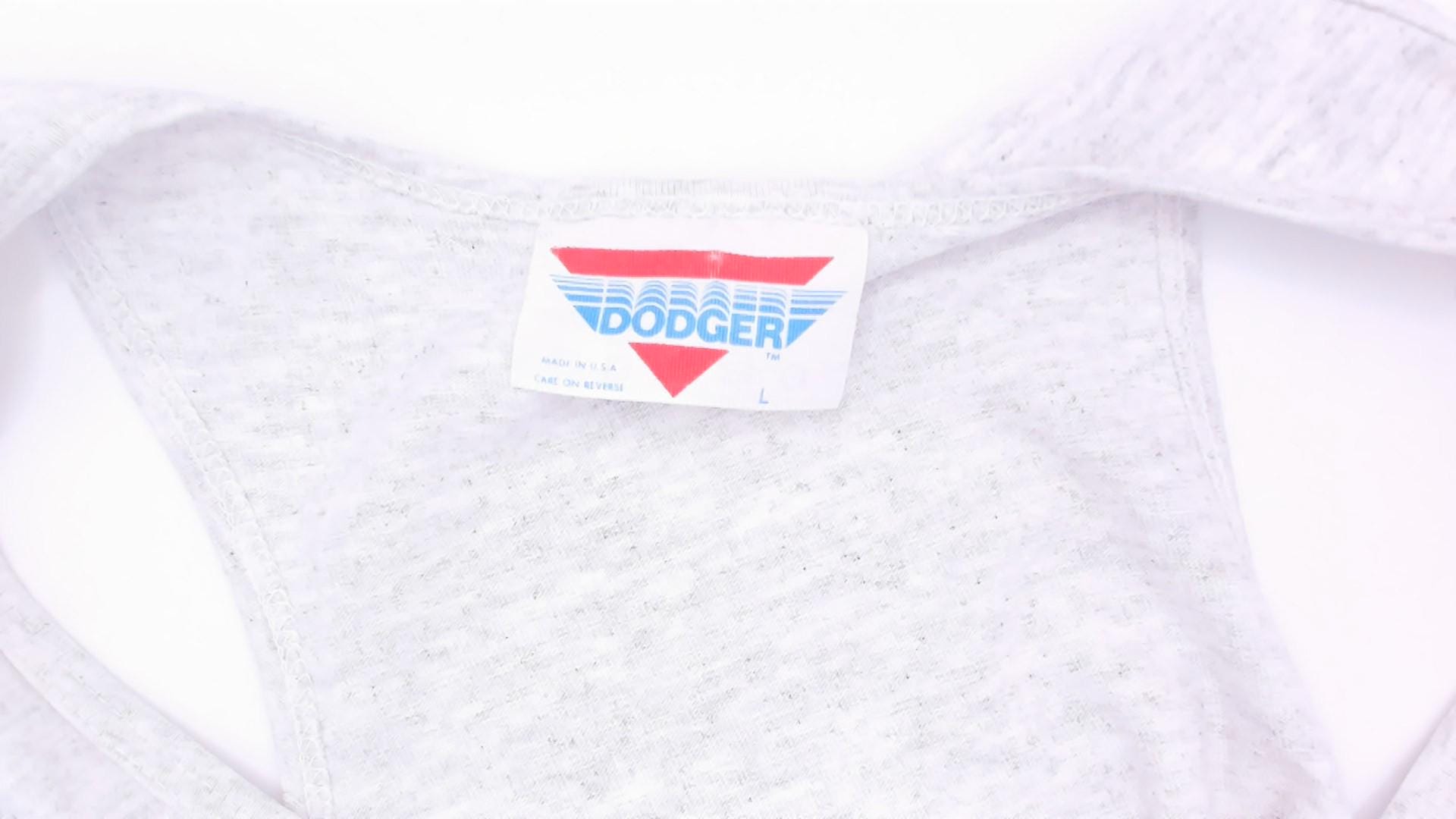 90s Dodger Grey Tank Top Heather Ash Cotton Sleeveless Tee Large L