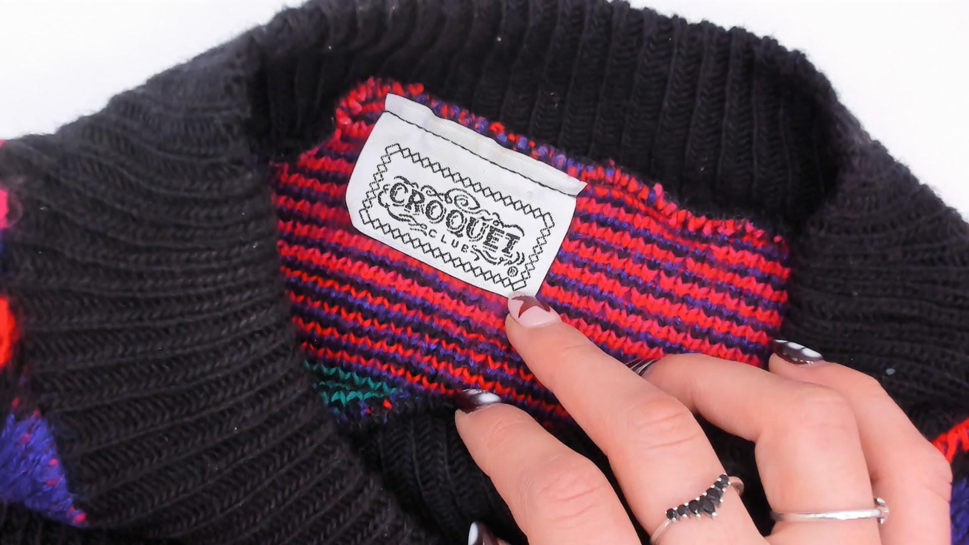 90s Croquet Club Southwestern Geometric Knit Pullover Small S
