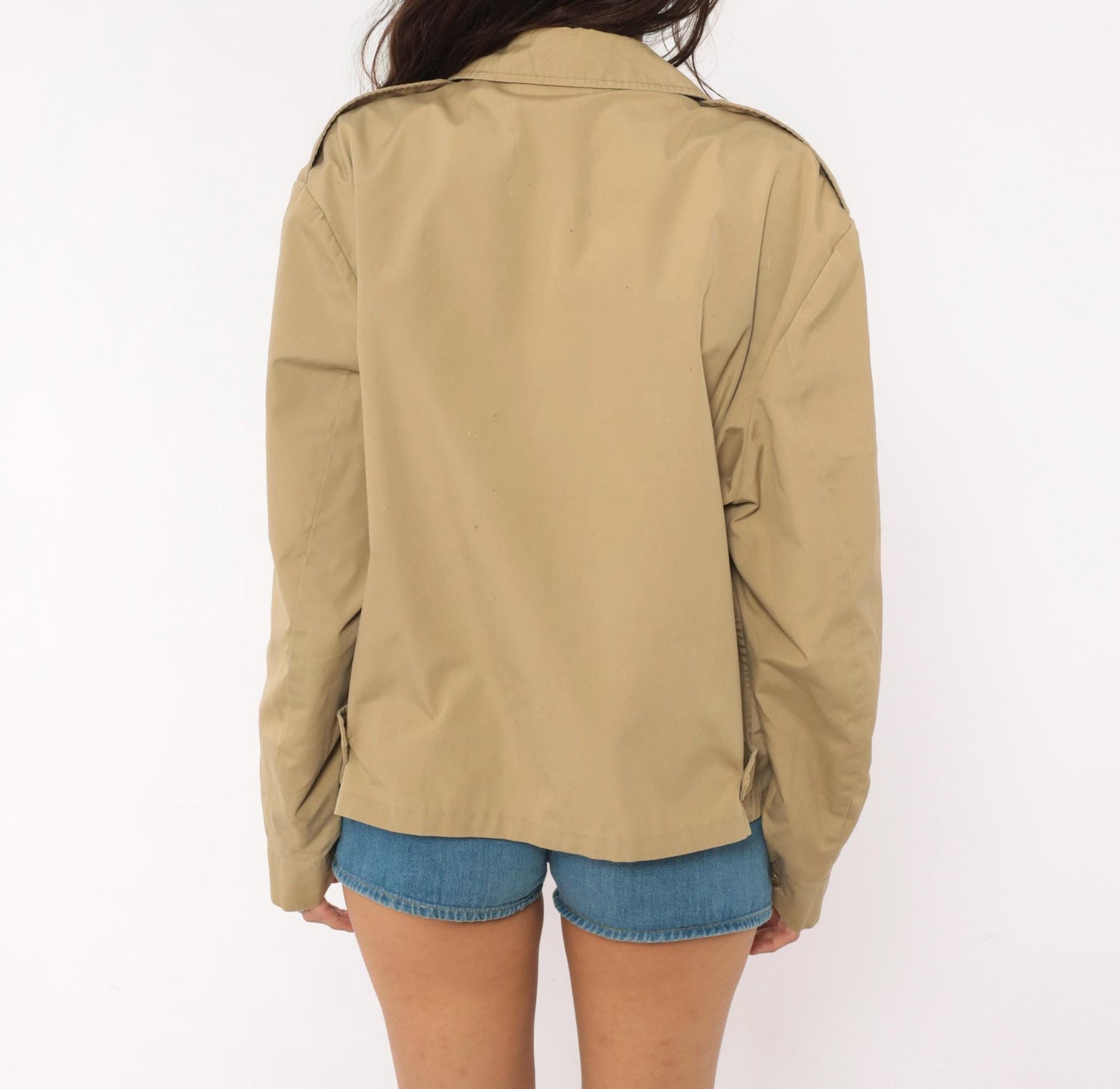 60s Ceiling Zero Blauer Harrington Jacket Tan Windbreaker Epaulette Extra Large
