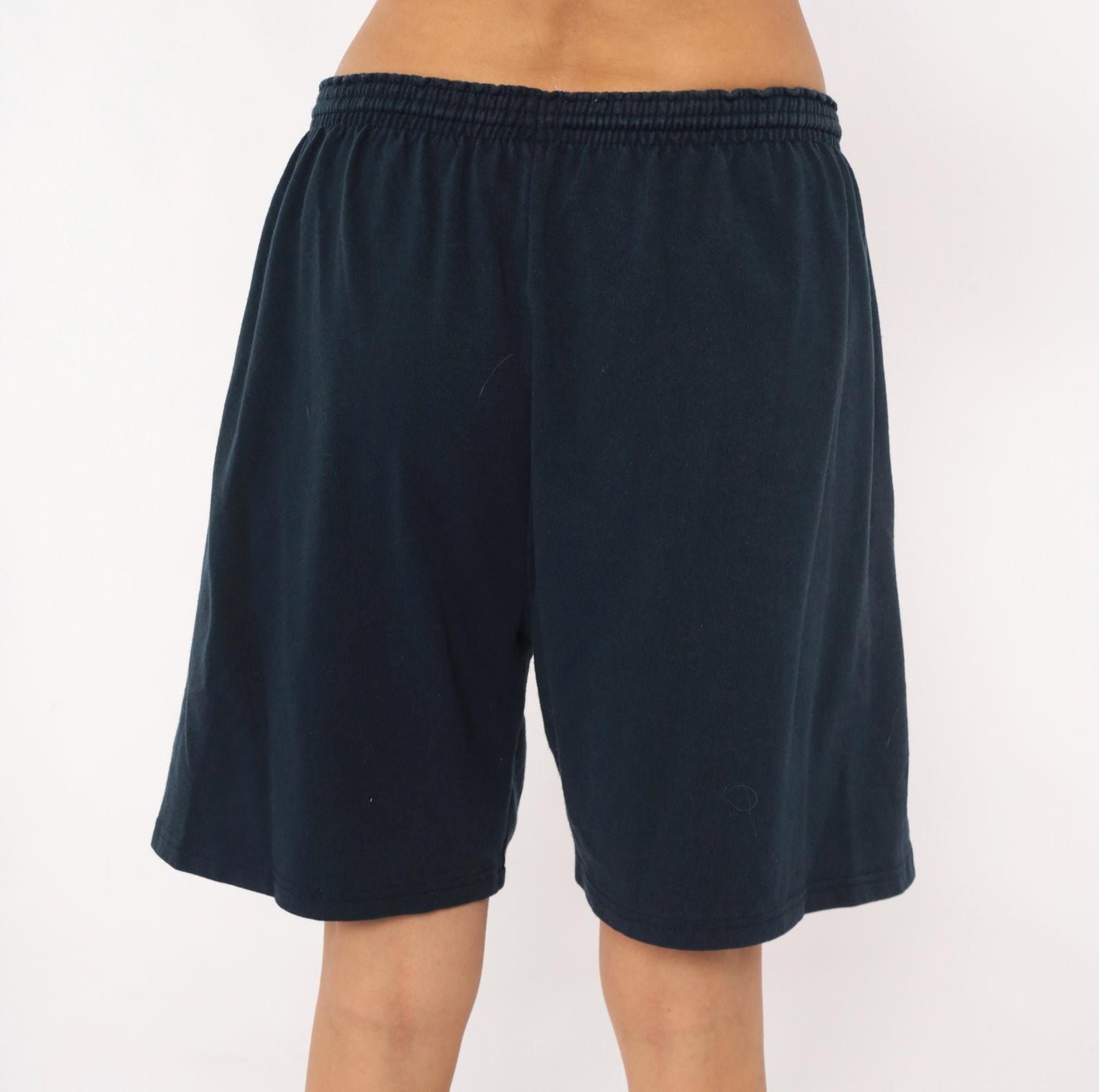90s Champion Navy Athletic Shorts Elastic Waist Mens Small