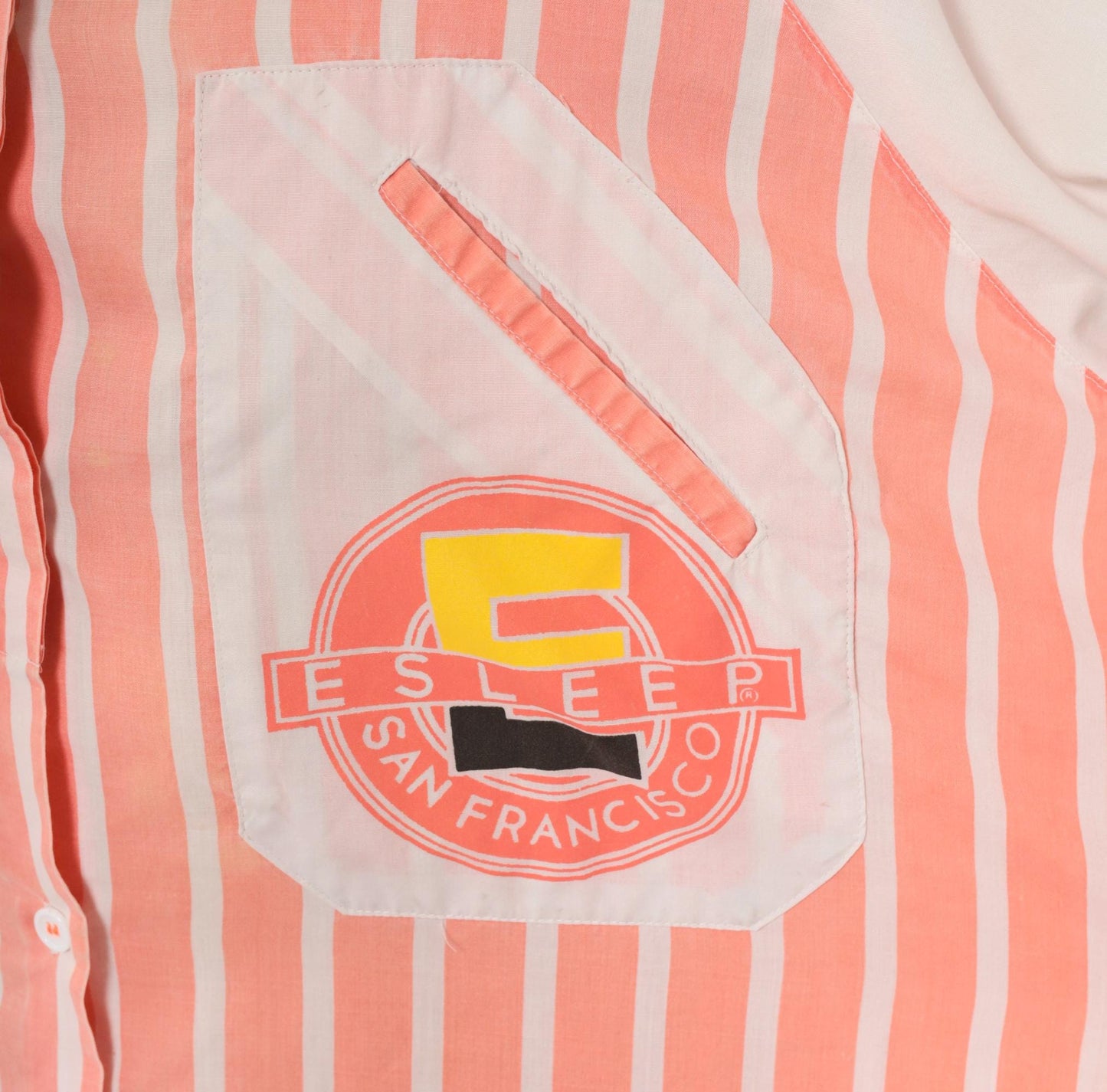 90s Esleep Pink Striped Sleep Shirt Knee-Length Raglan Nightgown Small