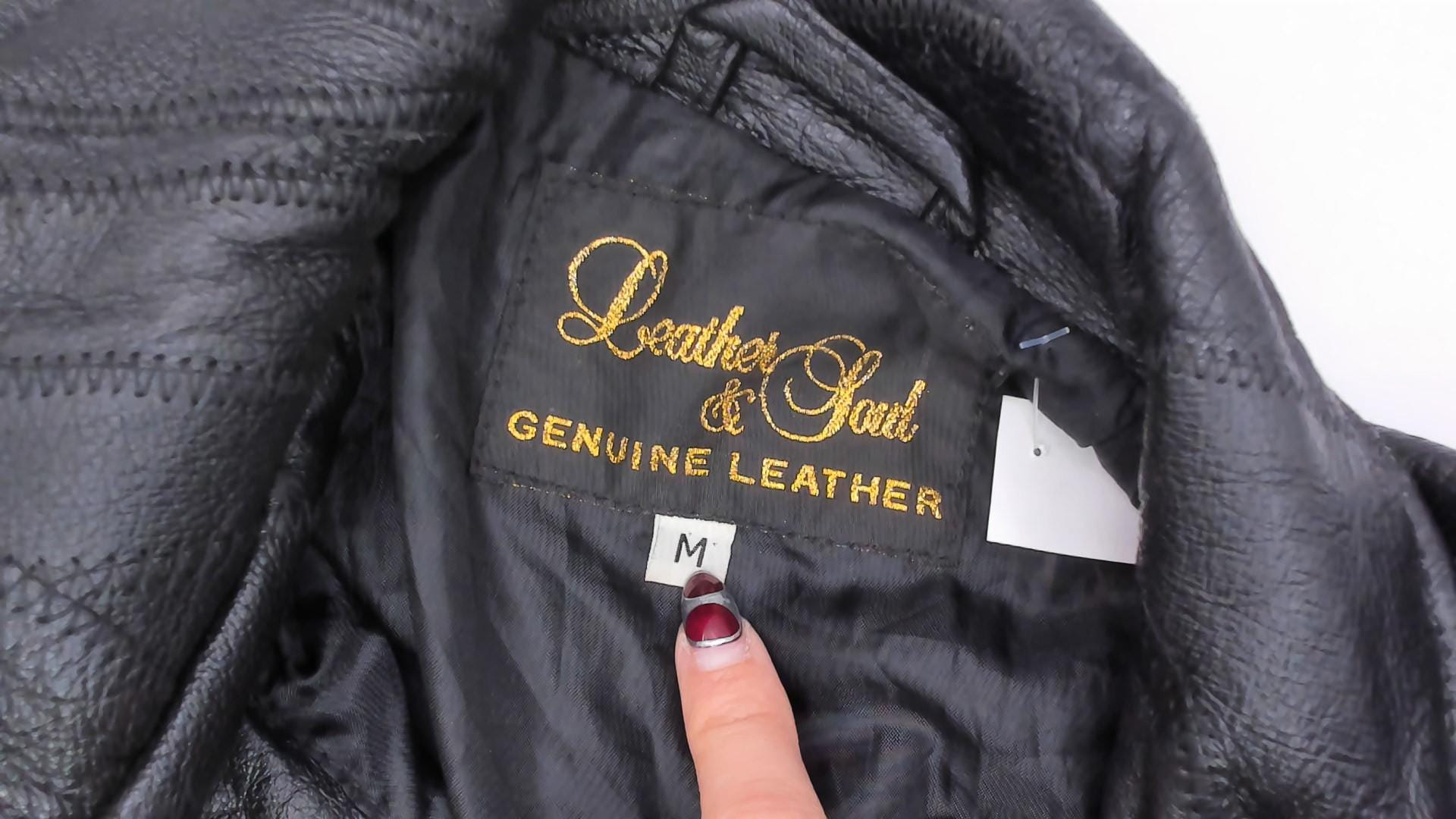 80s Leather & Soul Black Patchwork Leather Jacket Medium M